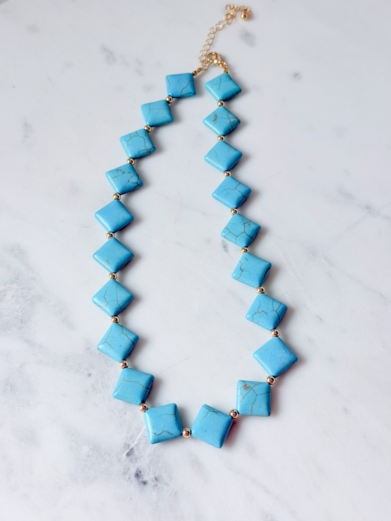 Teal Me Everything Beaded Necklace