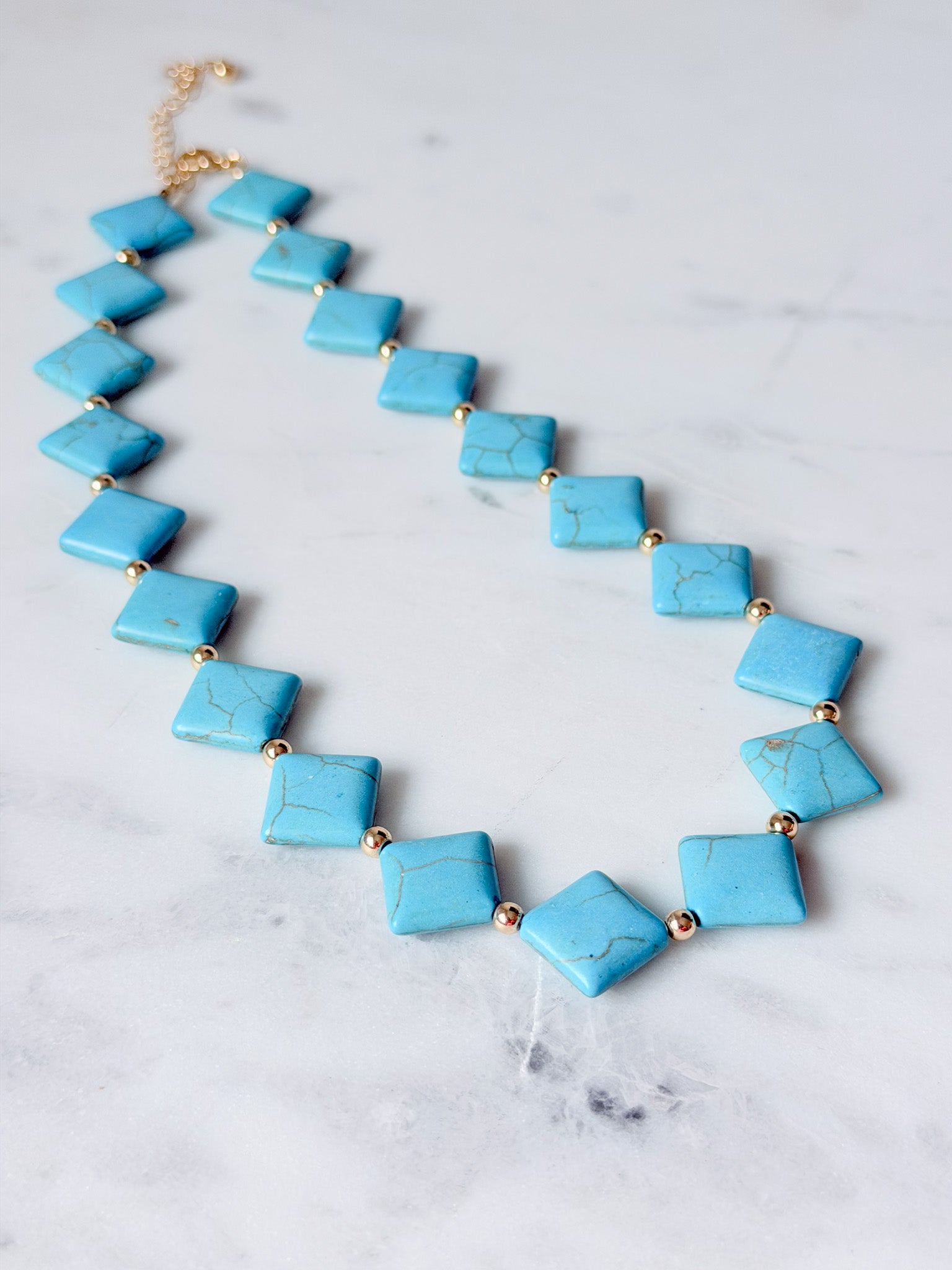 Teal Me Everything Beaded Necklace