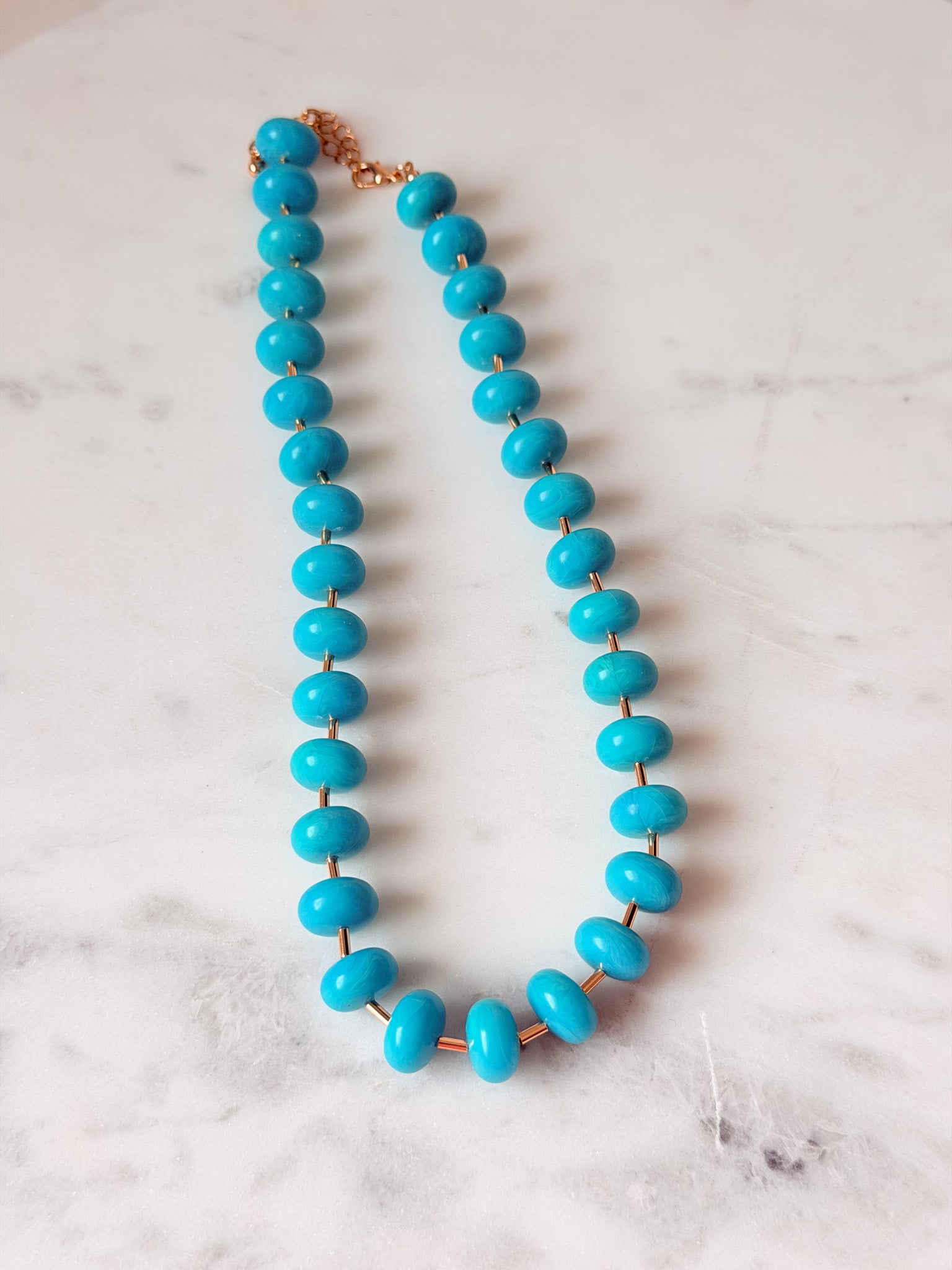 Turquoise Tide Beaded Necklace