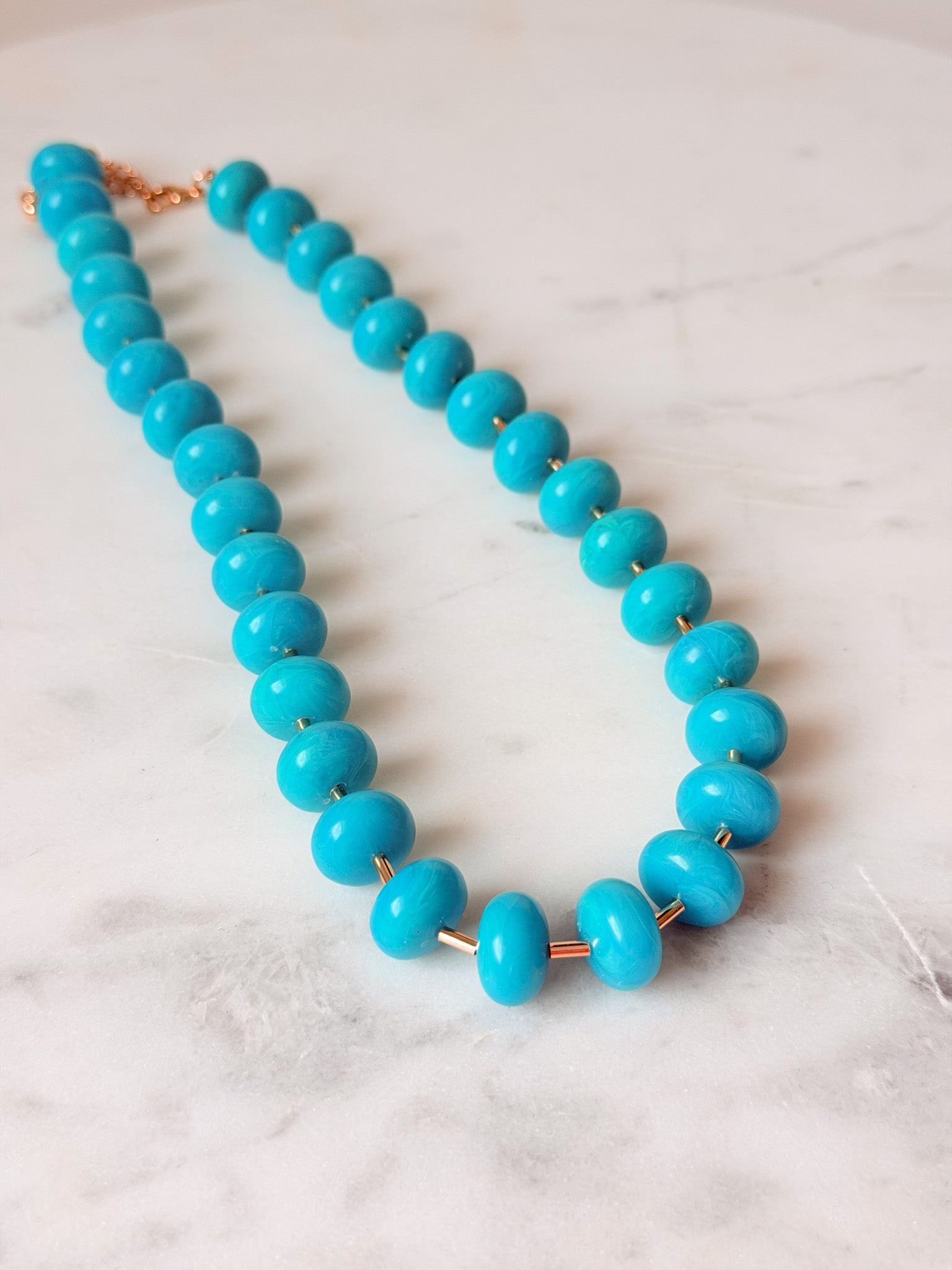 Turquoise Tide Beaded Necklace