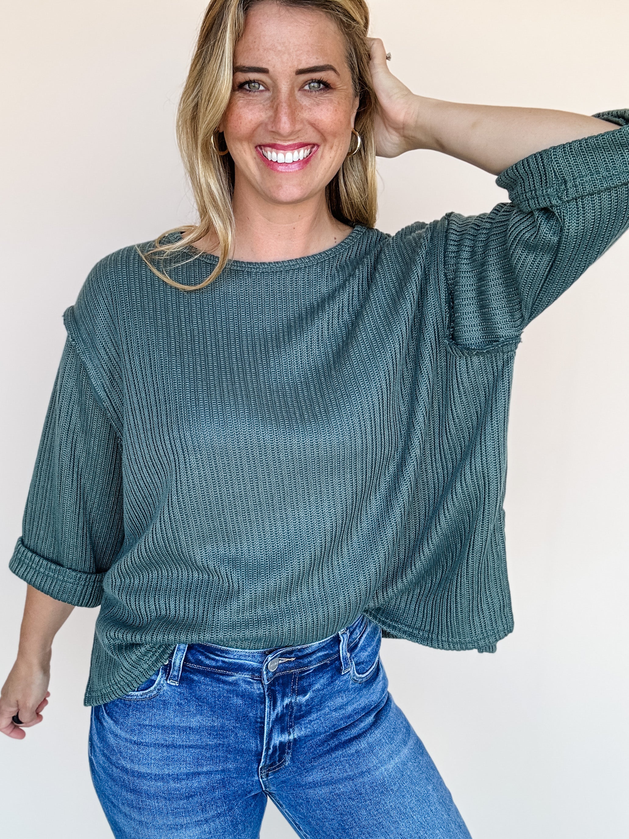 Sage Serenity Knit Top