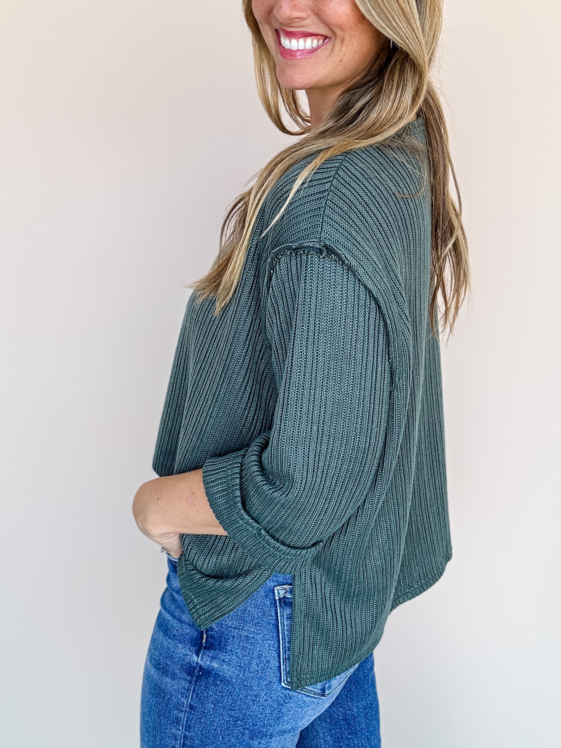 Sage Serenity Knit Top