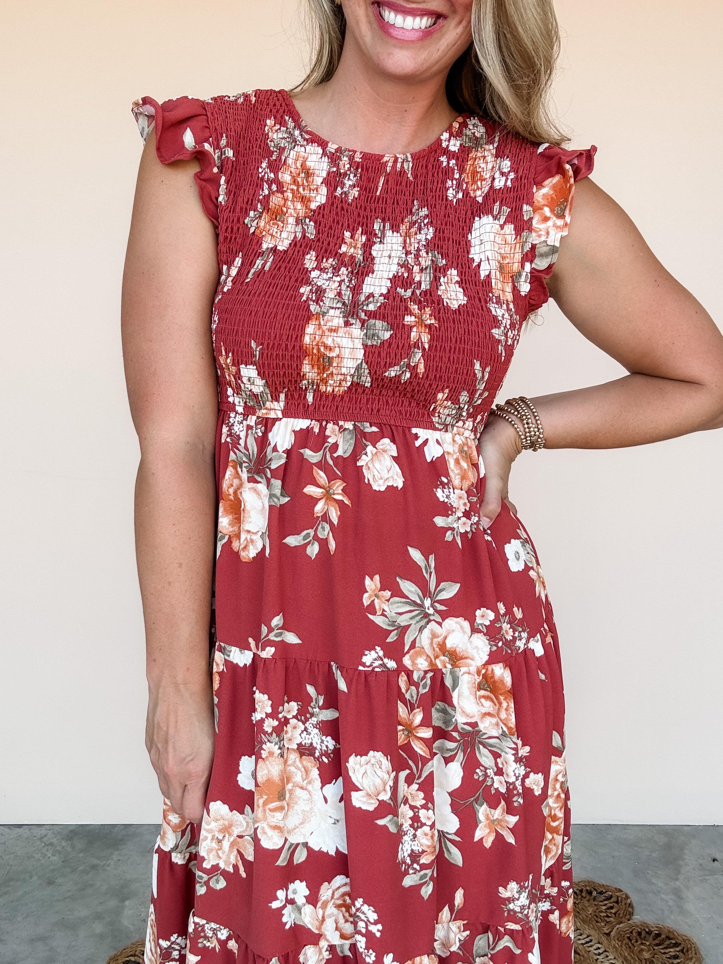 Vermont Fall Floral Dress