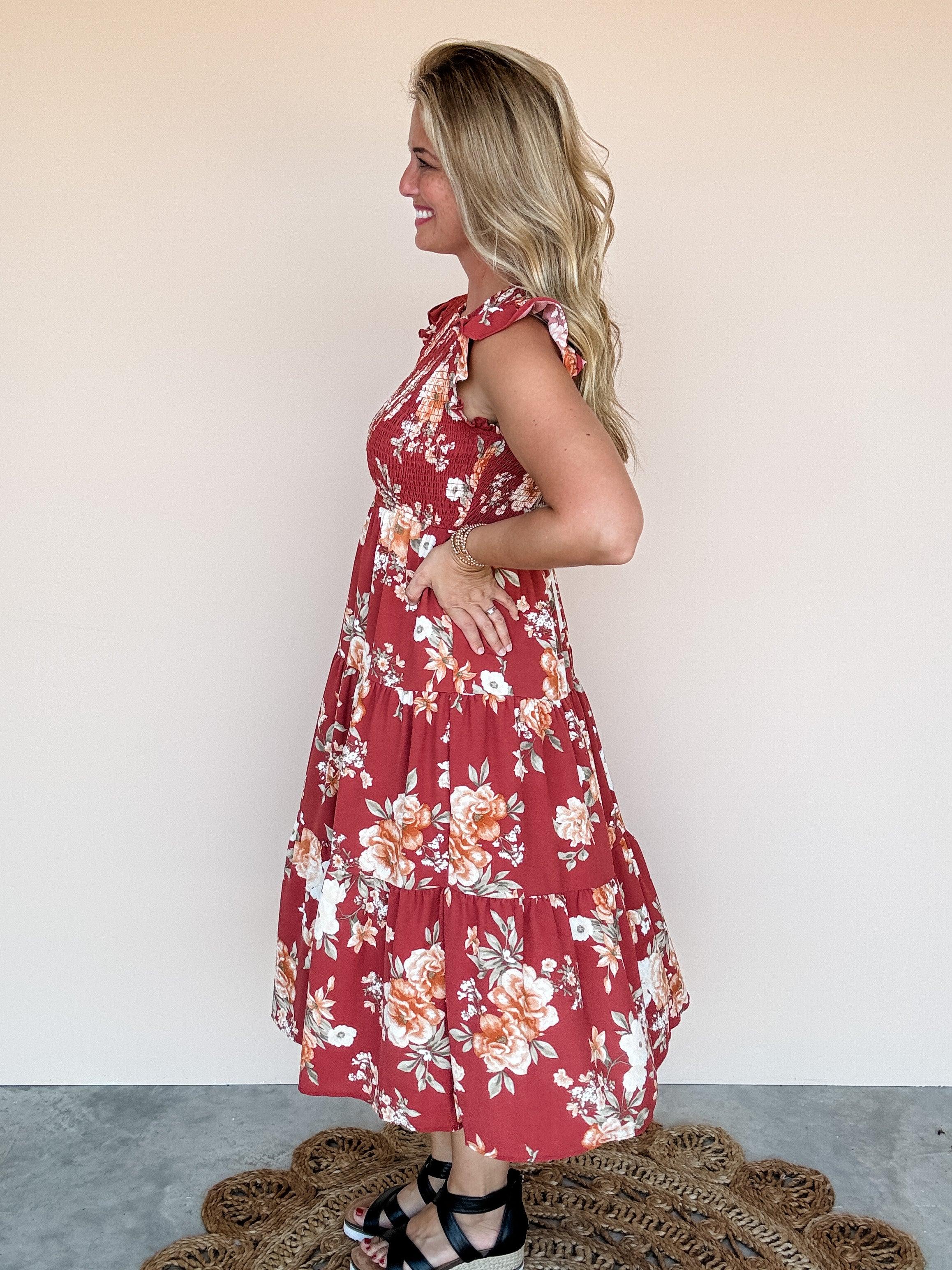 Vermont Fall Floral Dress