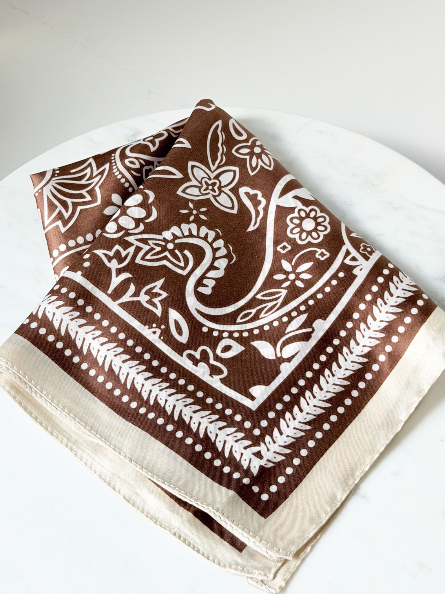 Terracotta Paisley Scarf