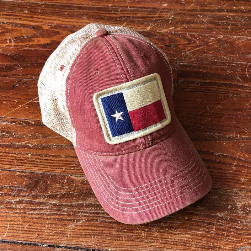 Texas Flag Trucker Hat Maroon