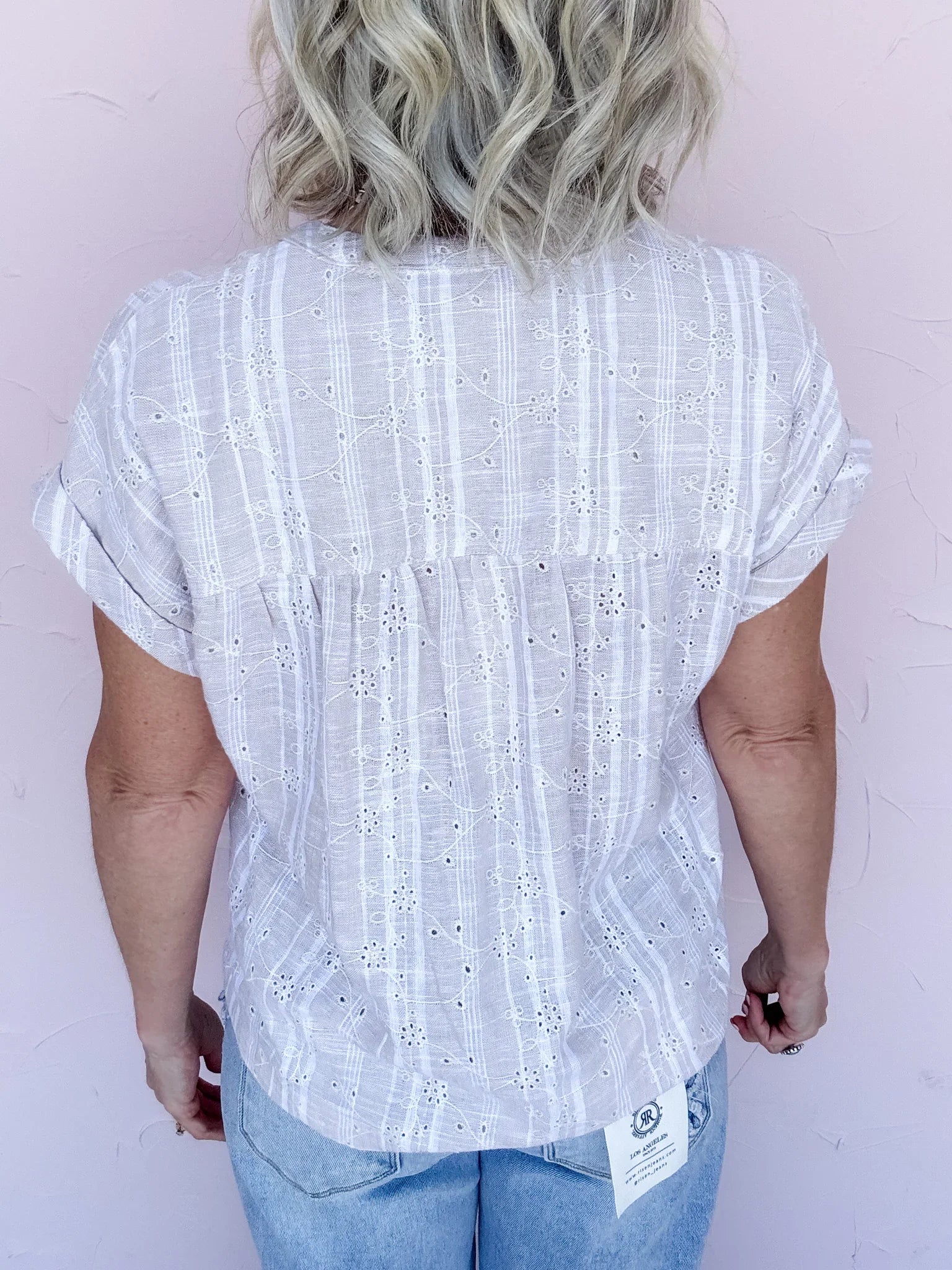 Maren Eyelet Button Down