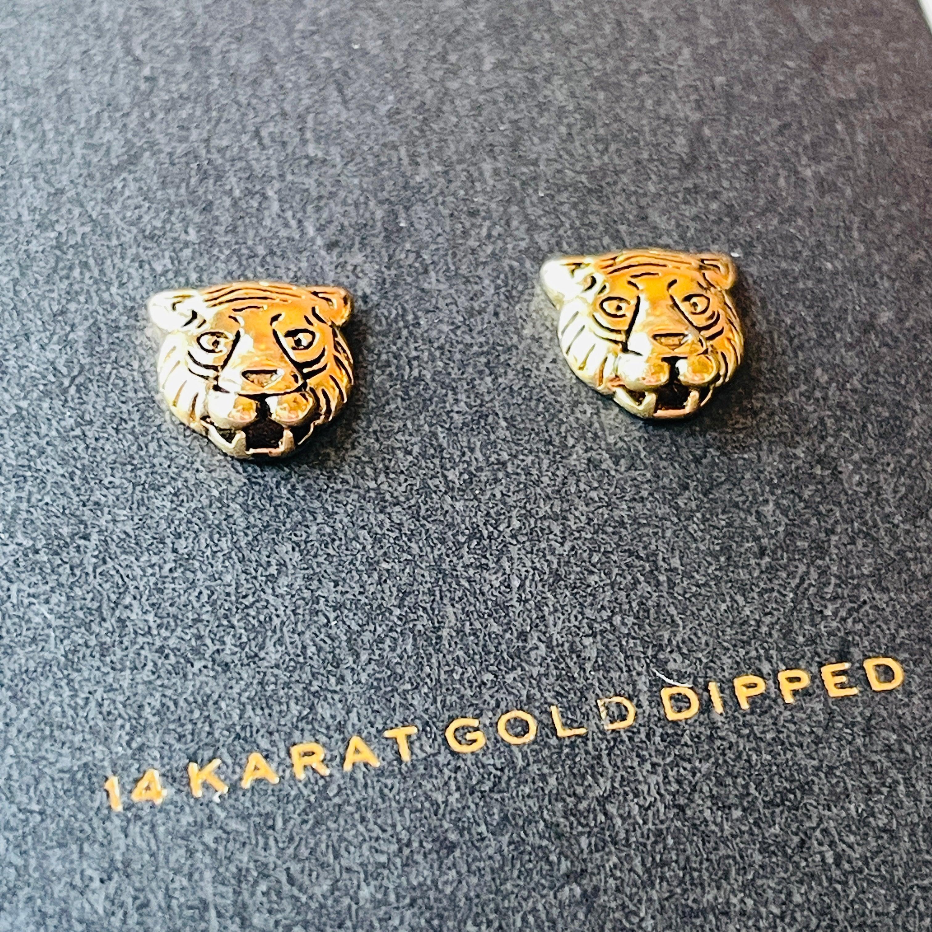 Tiger Stud Earrings - Vintage Soul