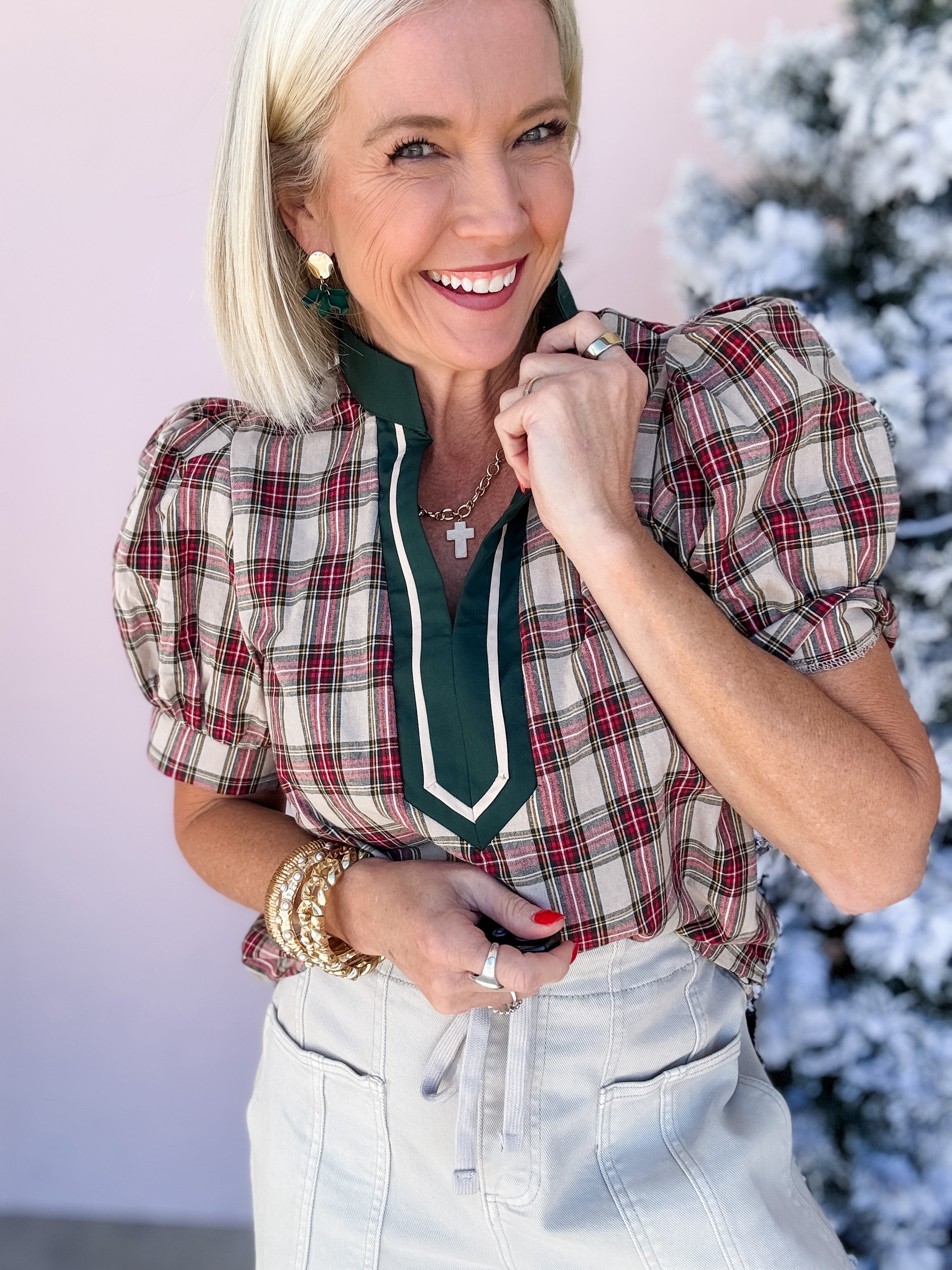 Hearthside Plaid Top