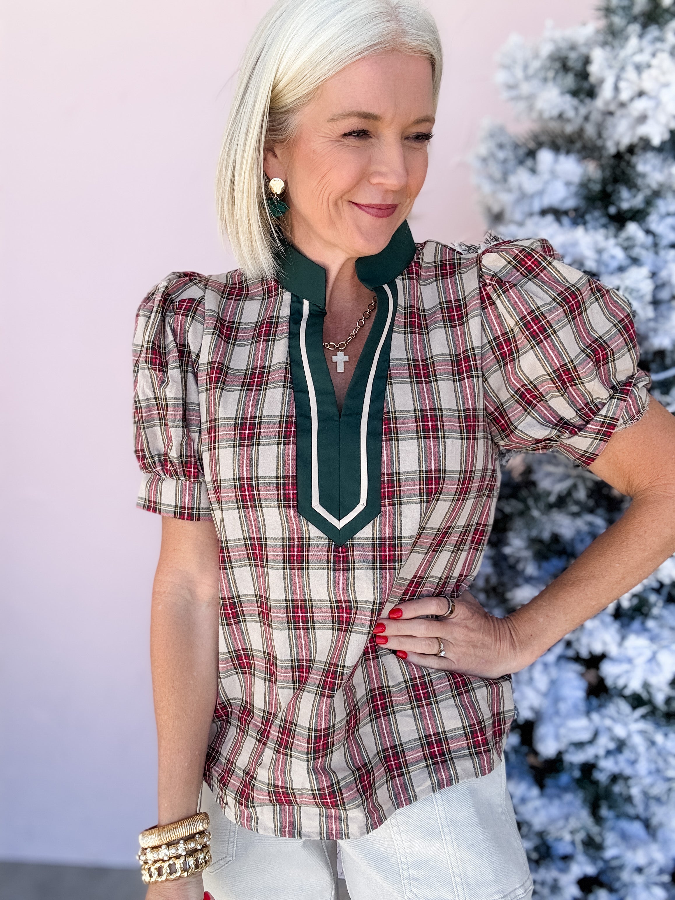 Hearthside Plaid Top