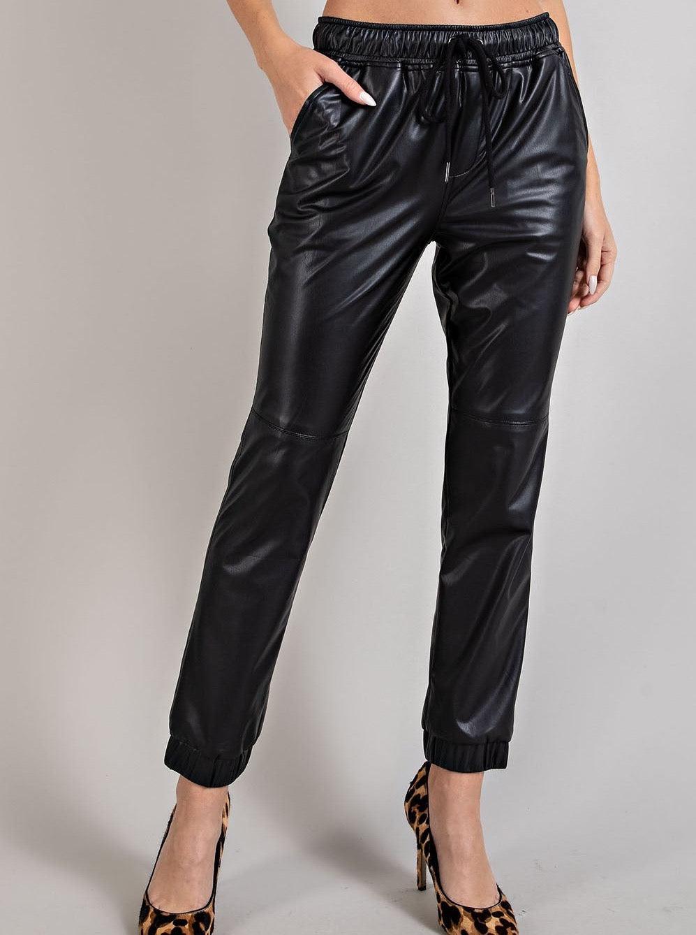 Urban Faux Leather Joggers