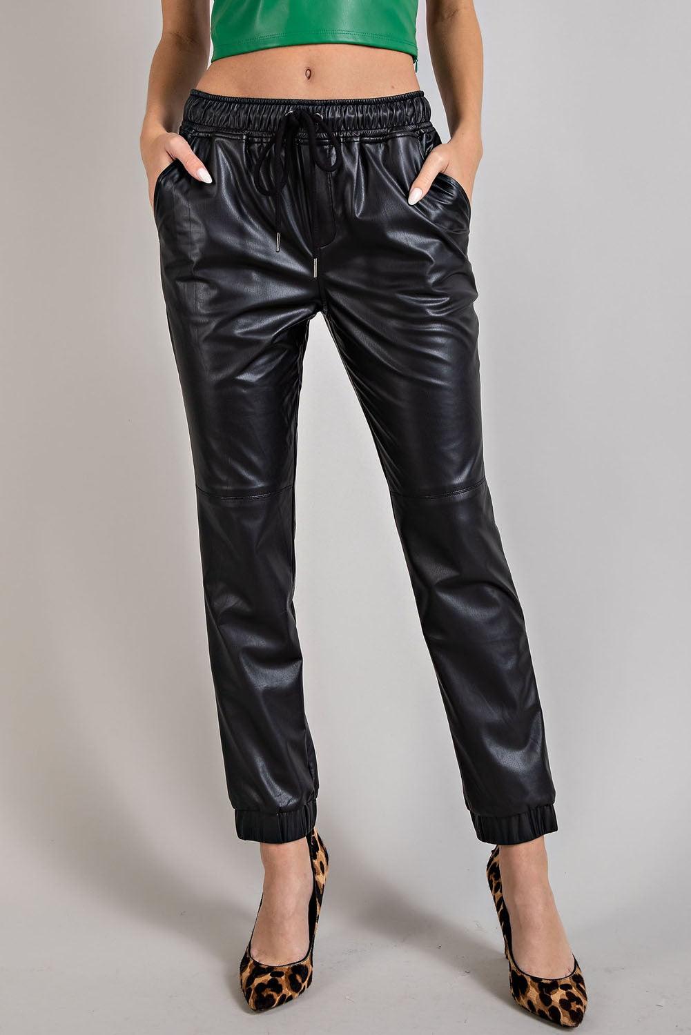 Urban Faux Leather Joggers