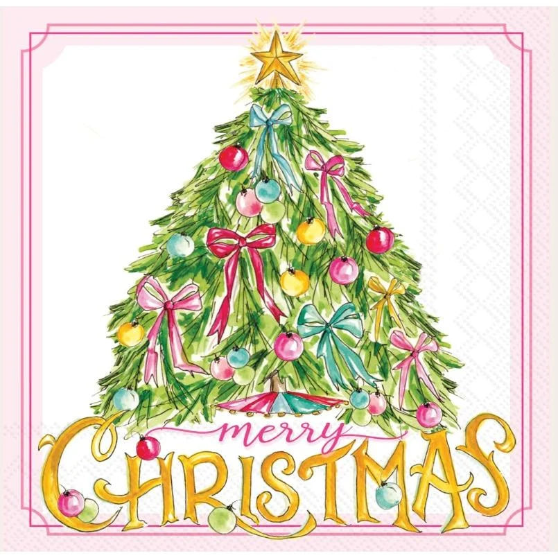 Vintage Christmas Tree Napkins