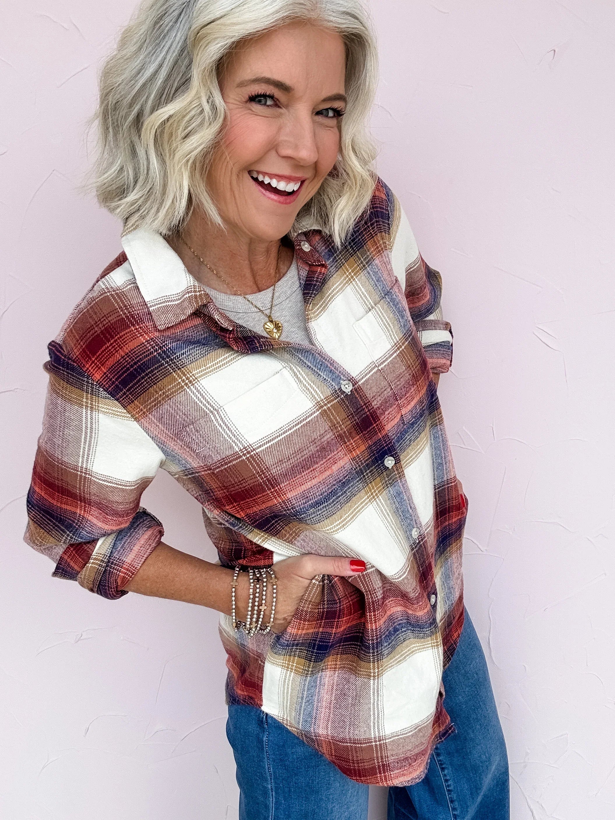 Desert Plaid Button Down