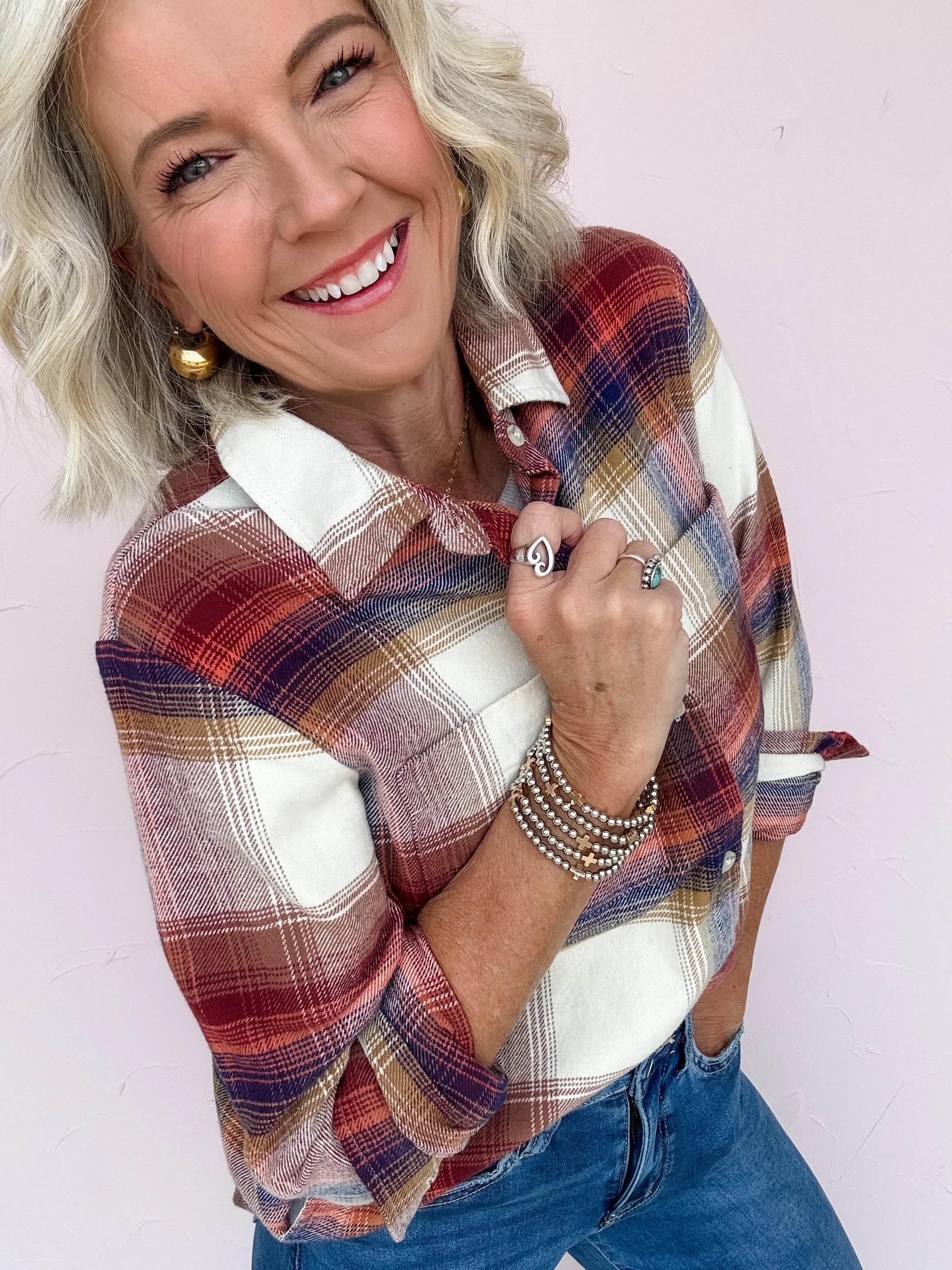 Desert Plaid Button Down