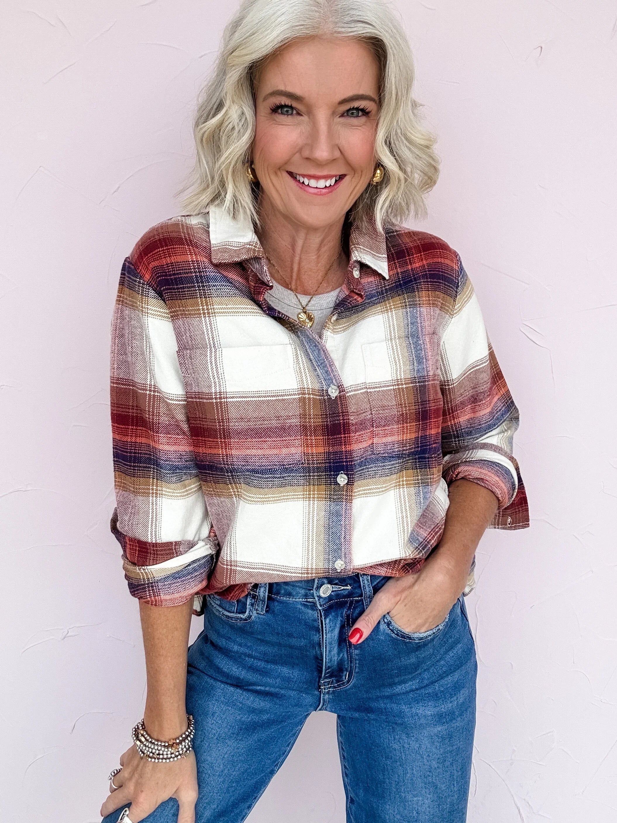 Desert Plaid Button Down