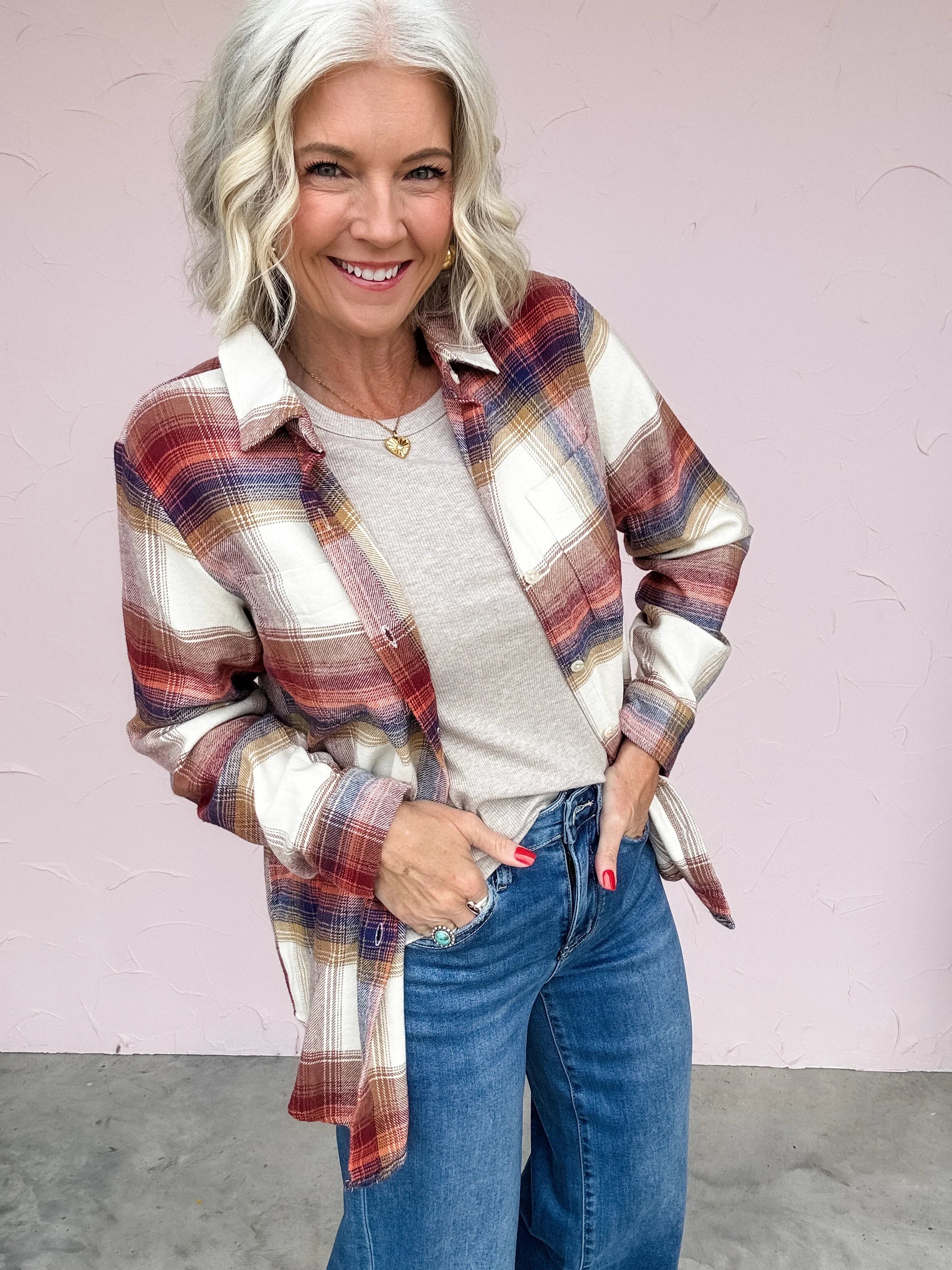 Desert Plaid Button Down