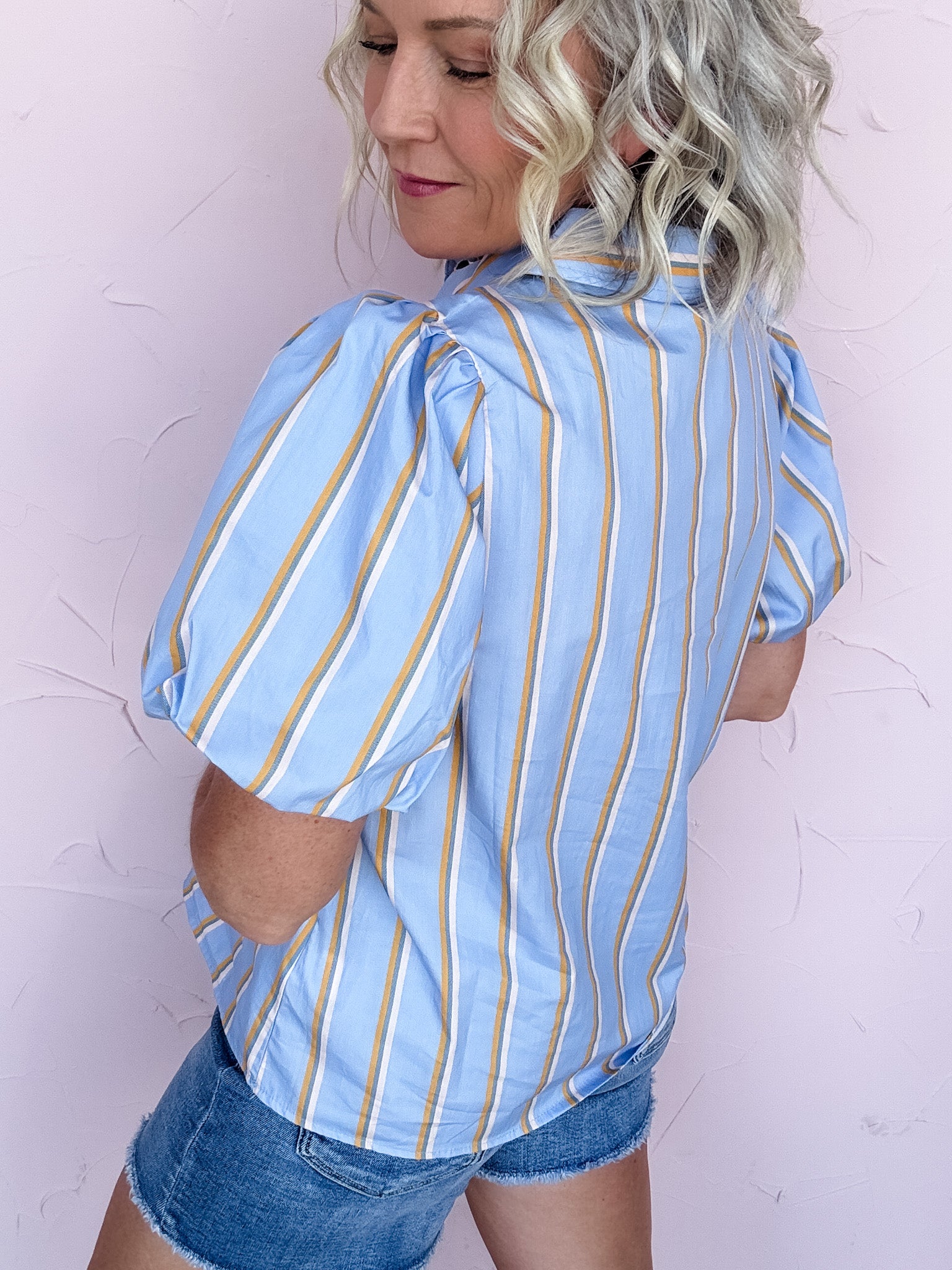 Pink Prairie Stripe Top