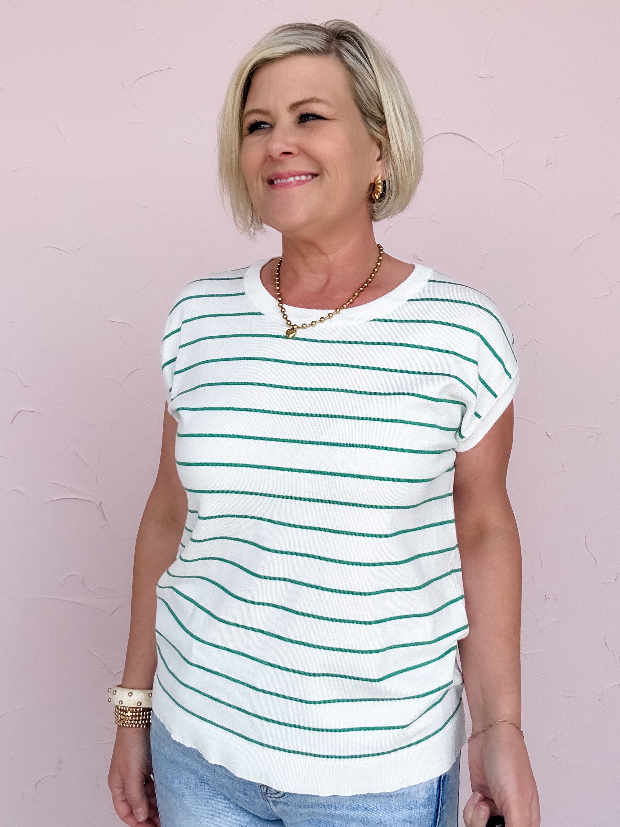 Open Day Stripe Top