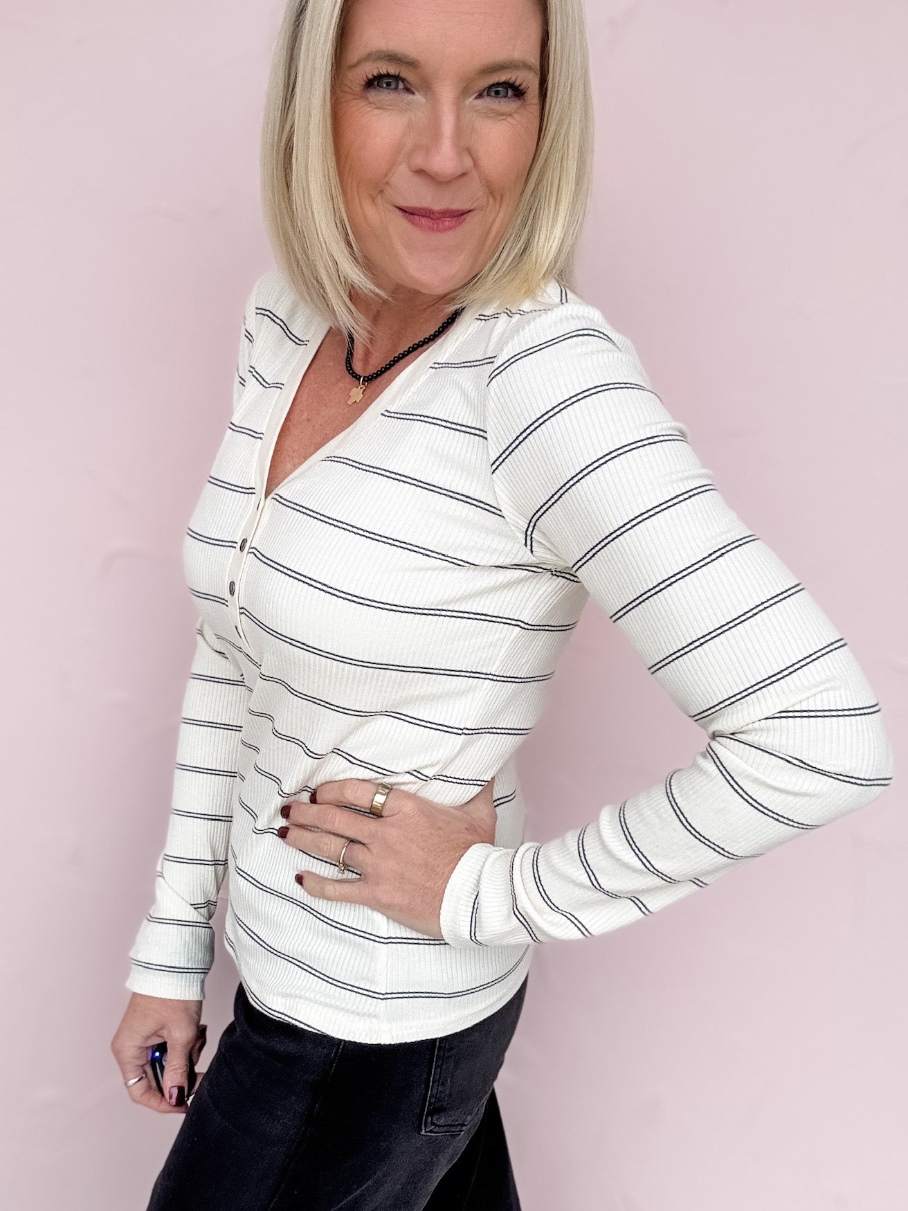 Quiet Lines Henley Top