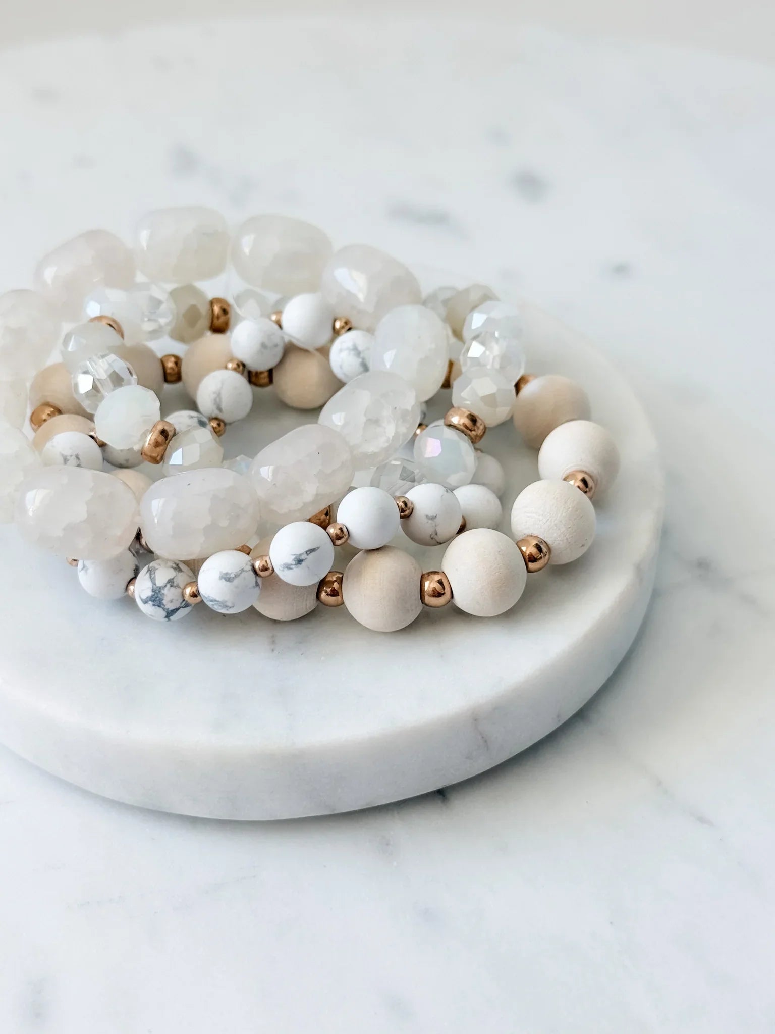 Golden Ivory Bracelet Set
