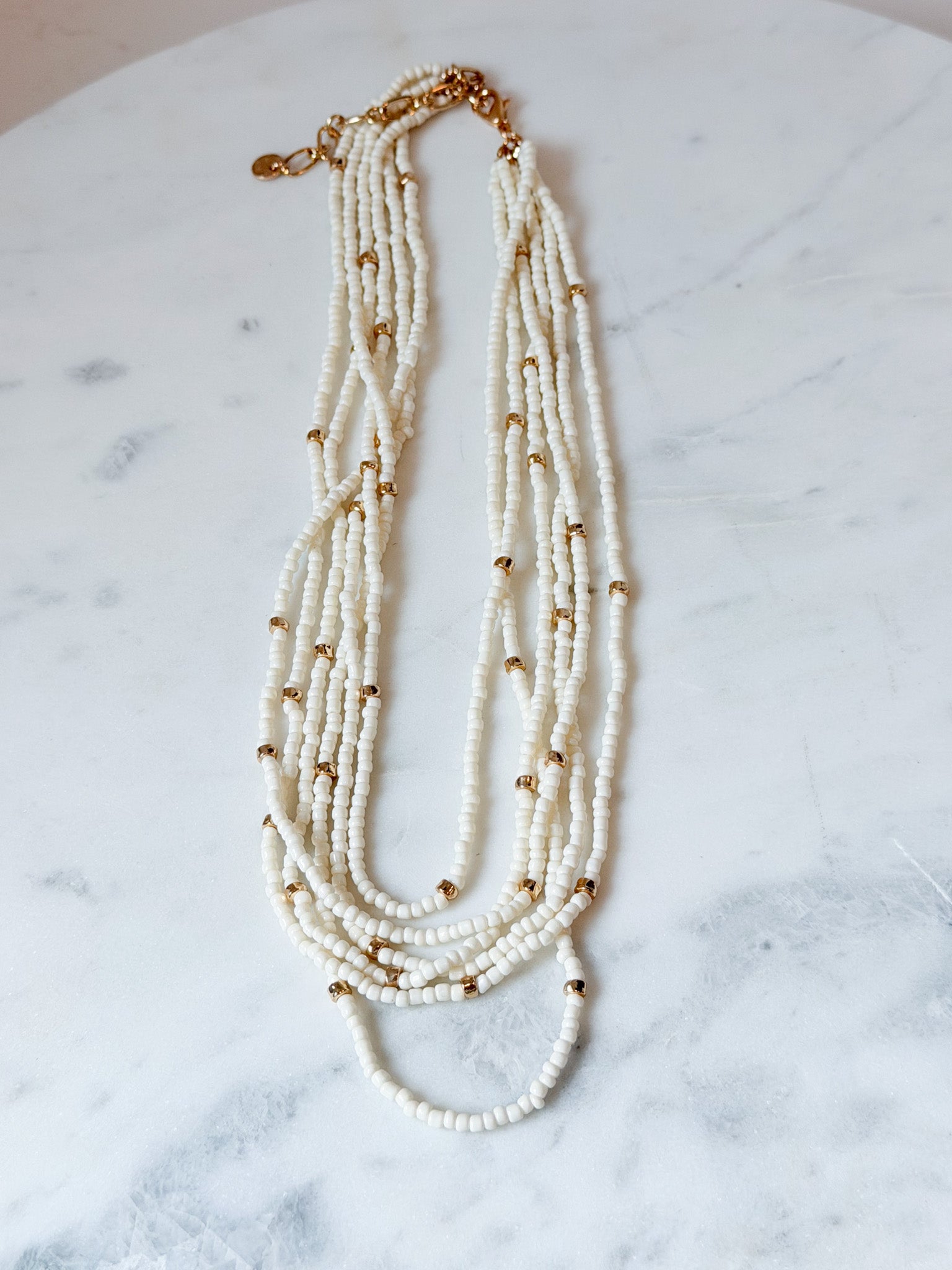 Cream of the Crop Beaded Necklace