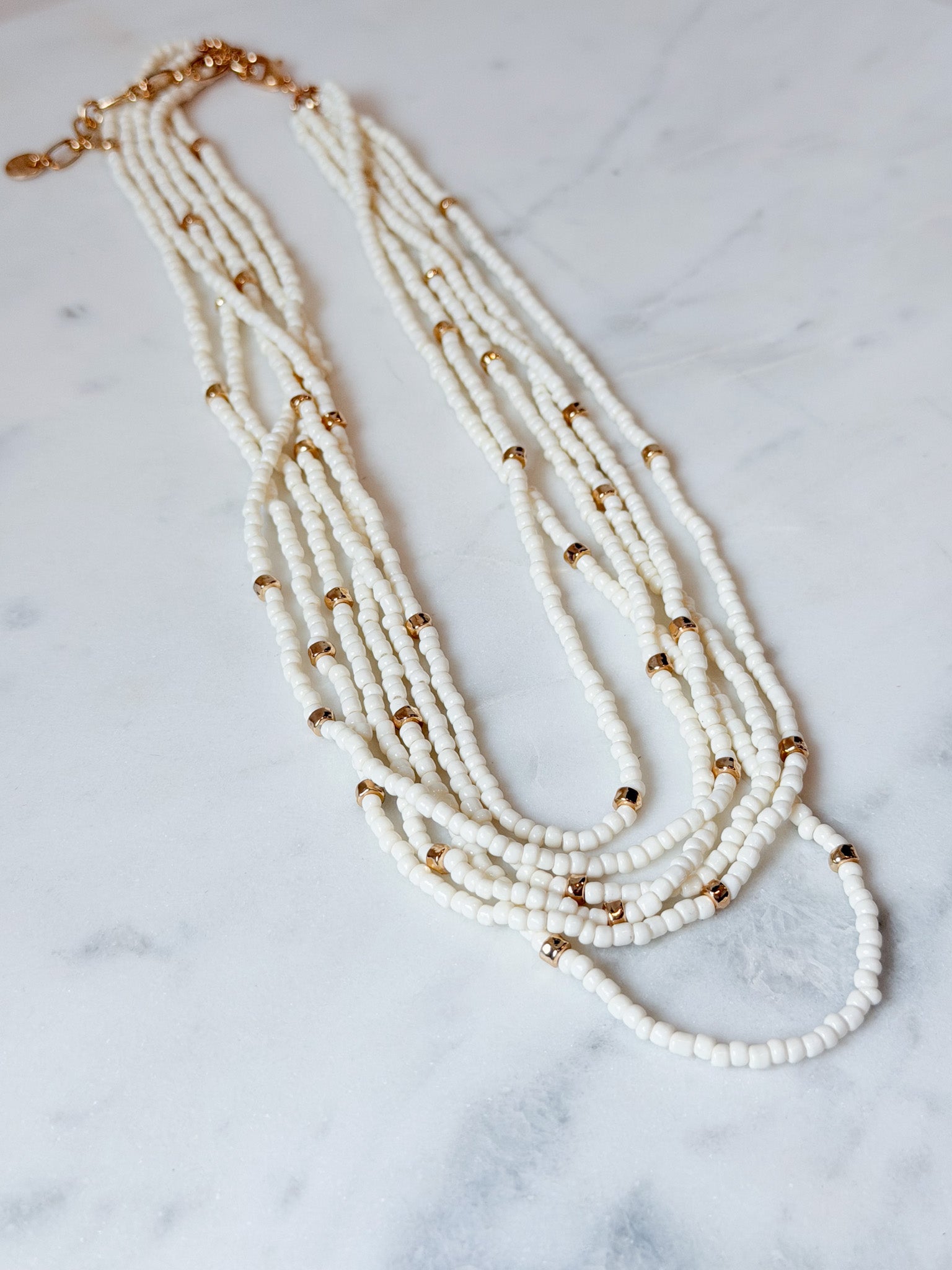 Cream of the Crop Beaded Necklace
