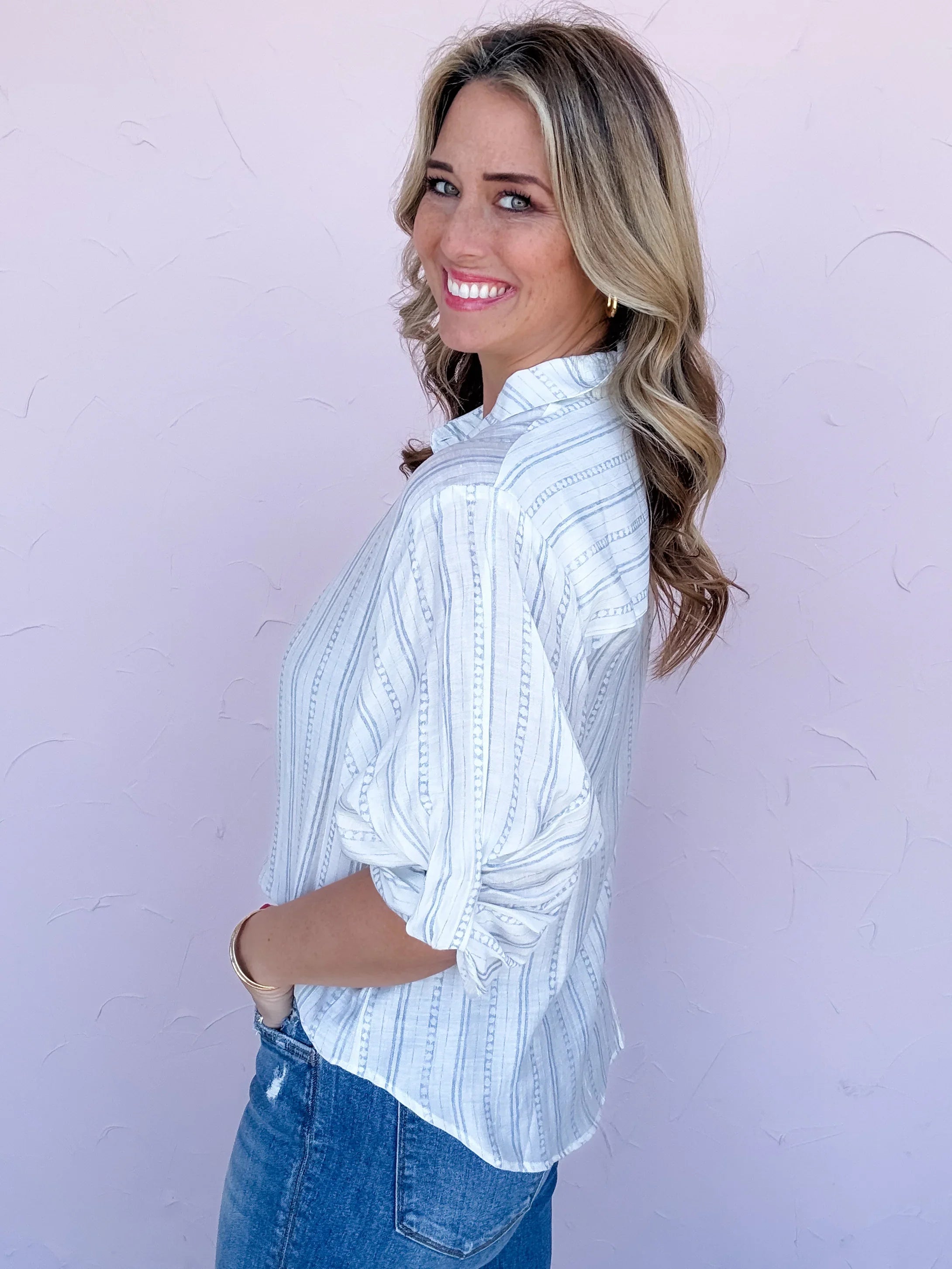 Faye Button Down