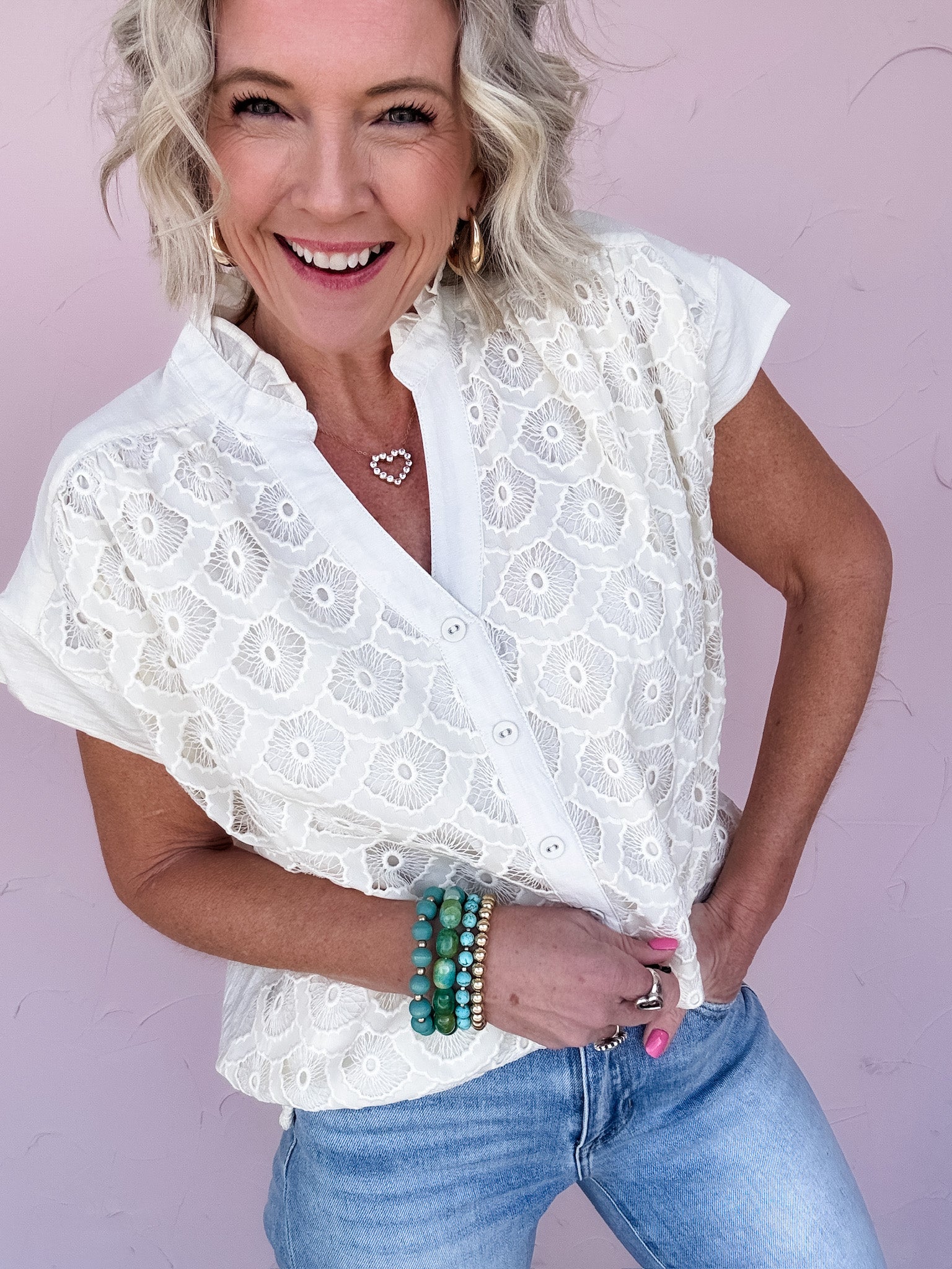 Clear Skies Textured Top