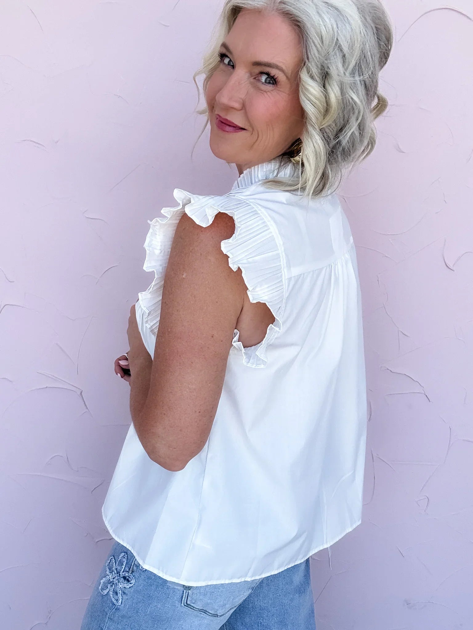 White Sands Flutter Top