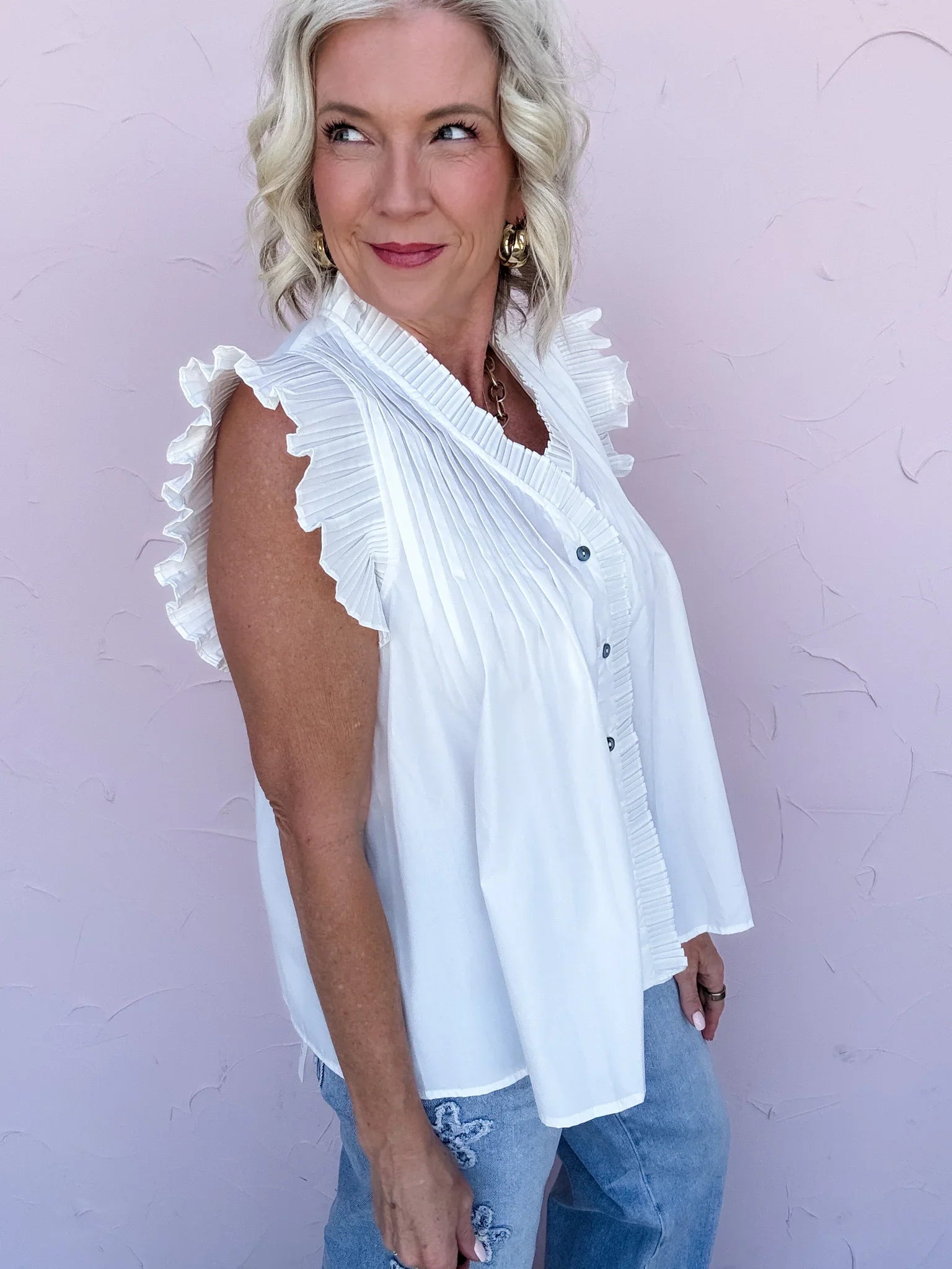 White Sands Flutter Top