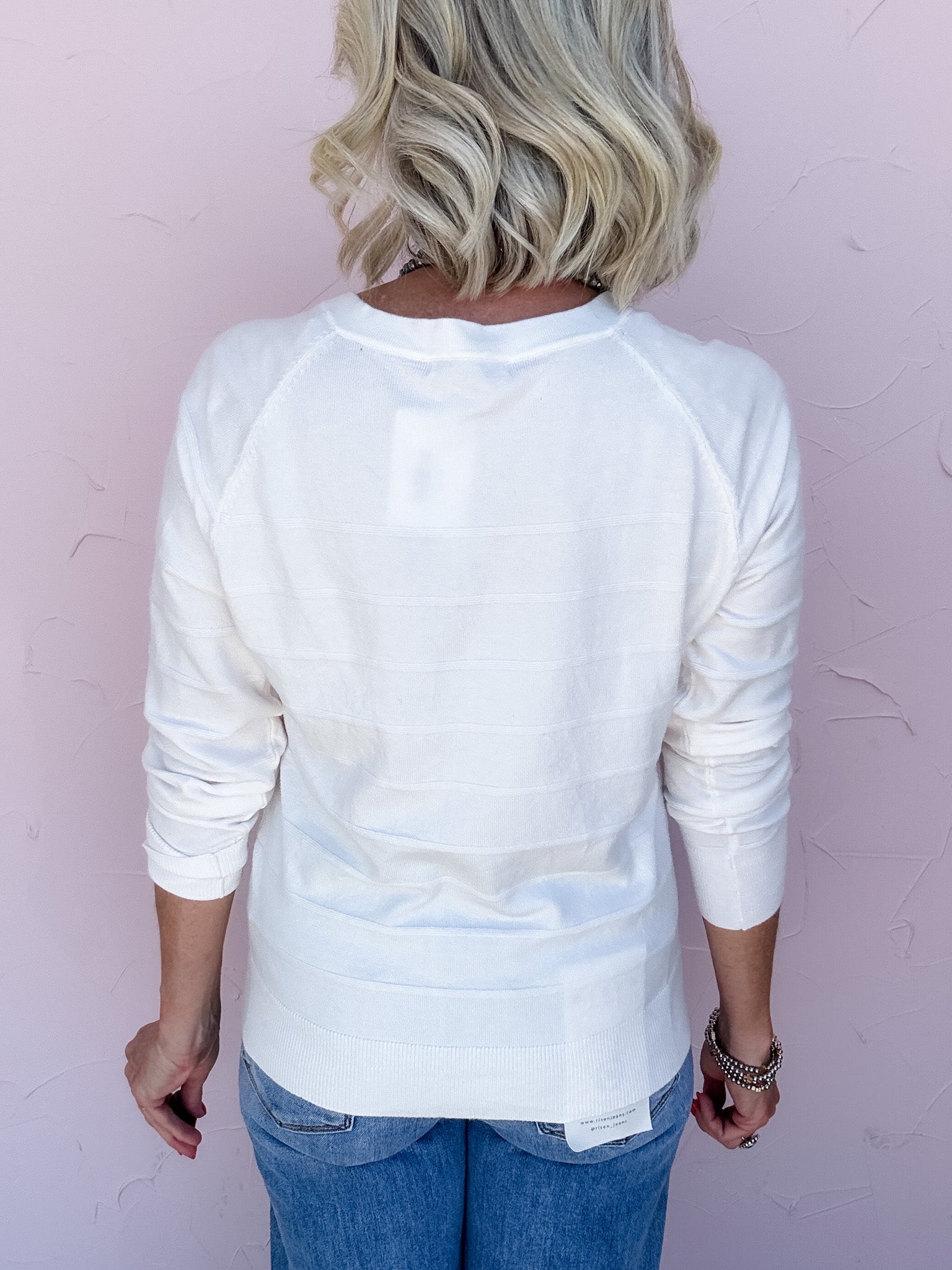 Overlook Henley Sweater | White