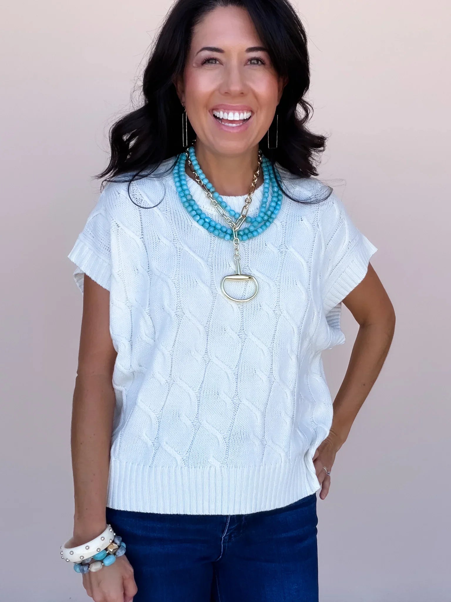 Knit Pick Top | Cream