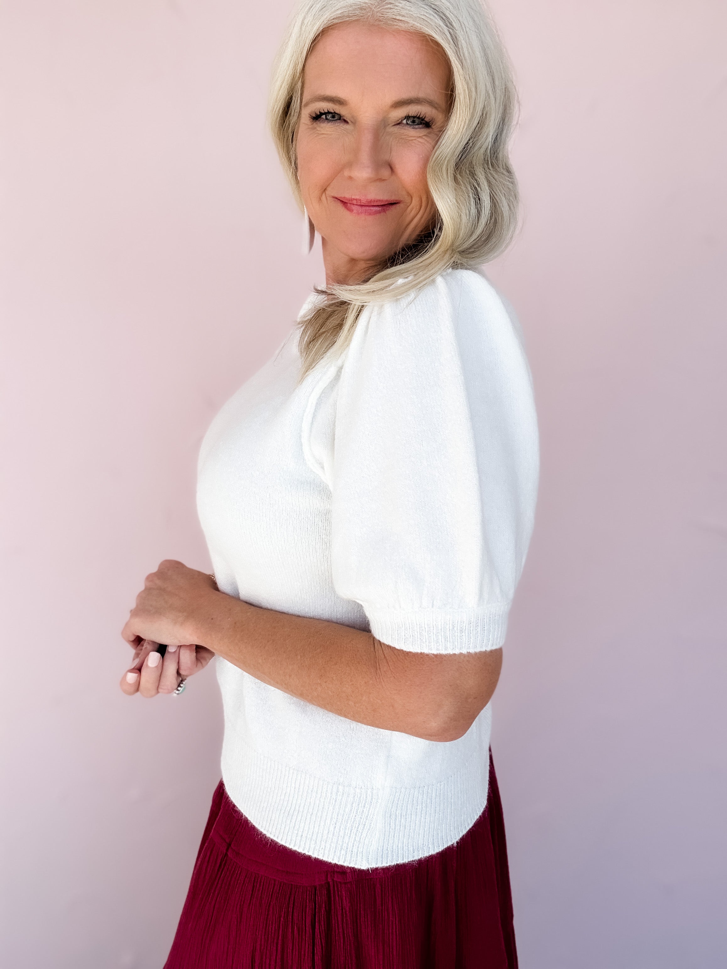 Vanilla Bloom Sweater Top