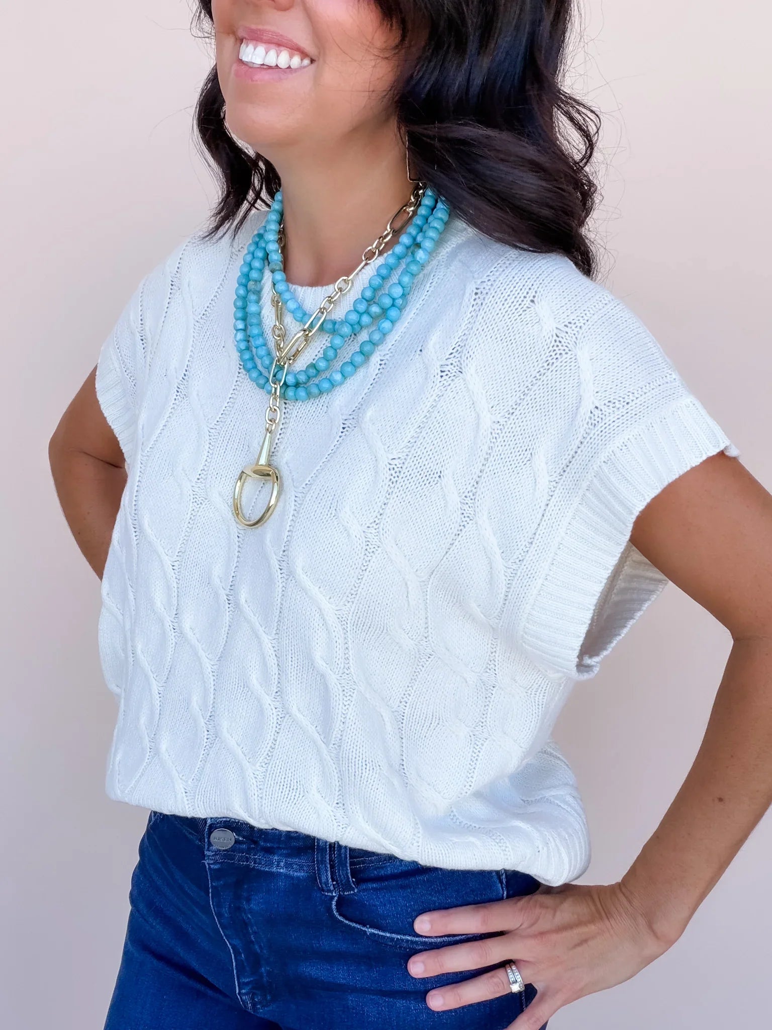 Knit Pick Top | Cream