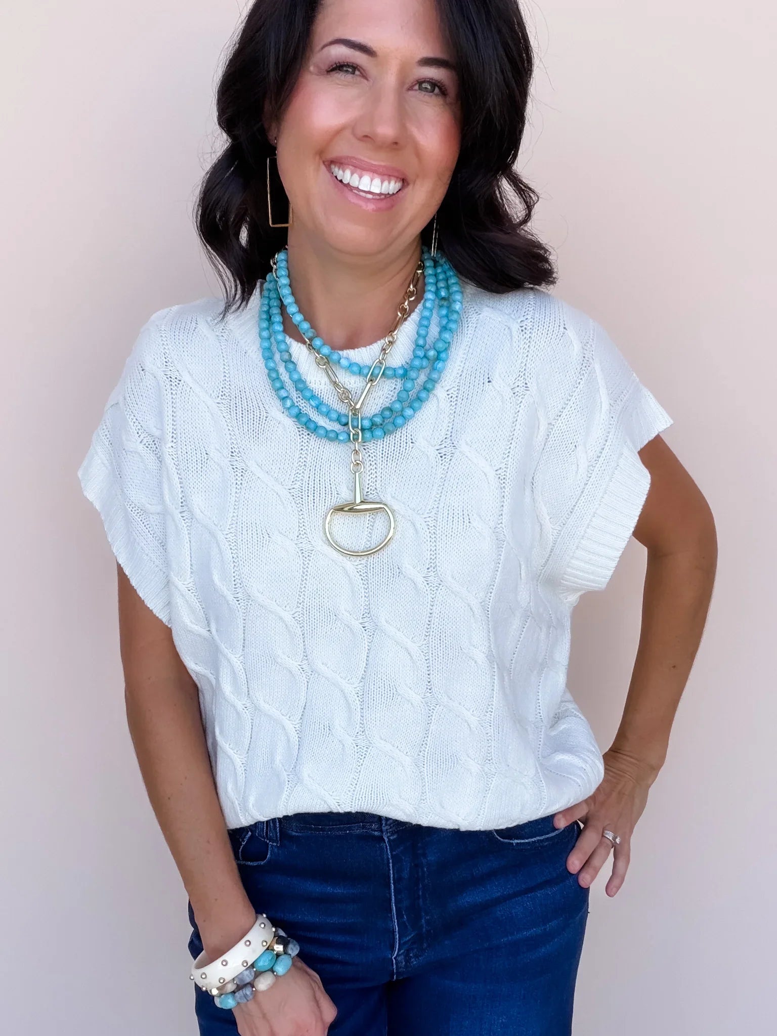 Knit Pick Top | Cream