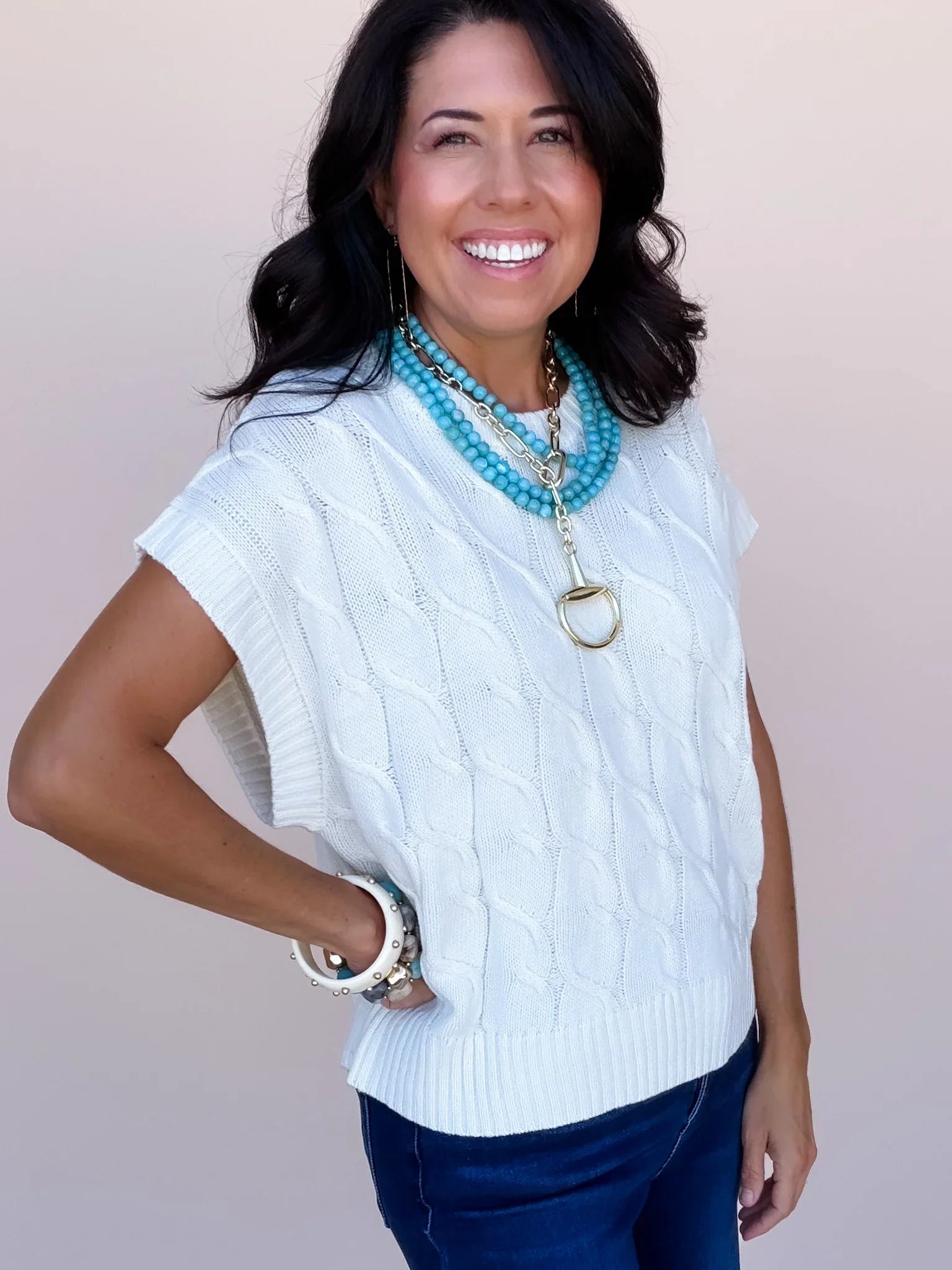 Knit Pick Top | Cream