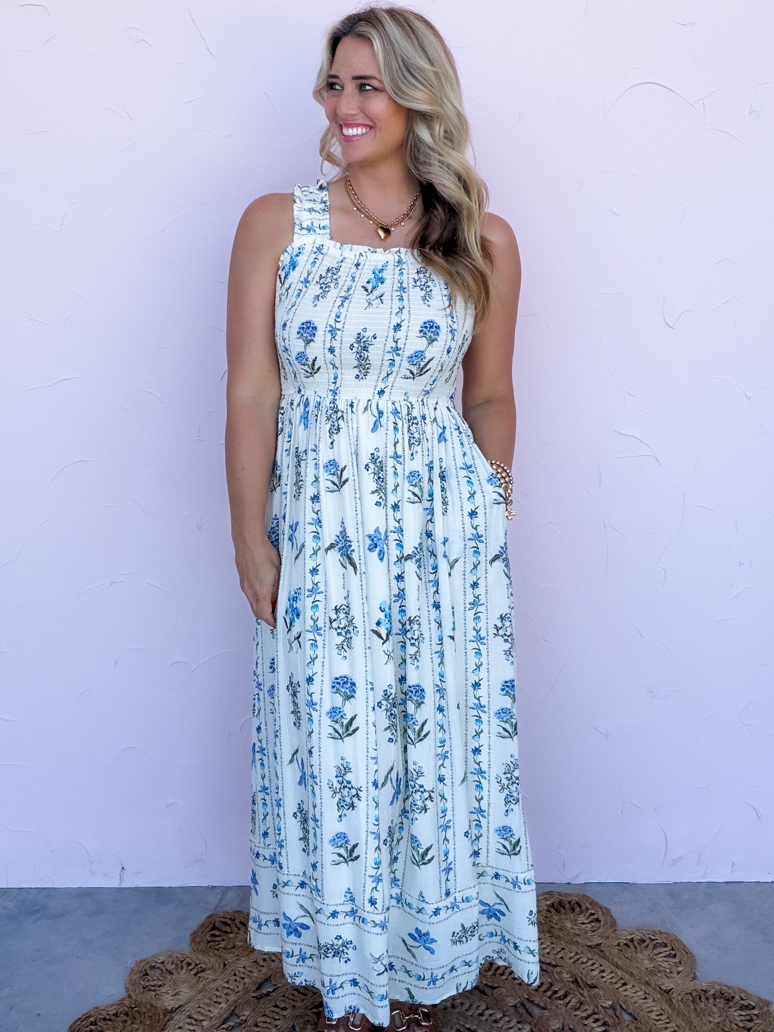 Ivey Indigo Petals Dress