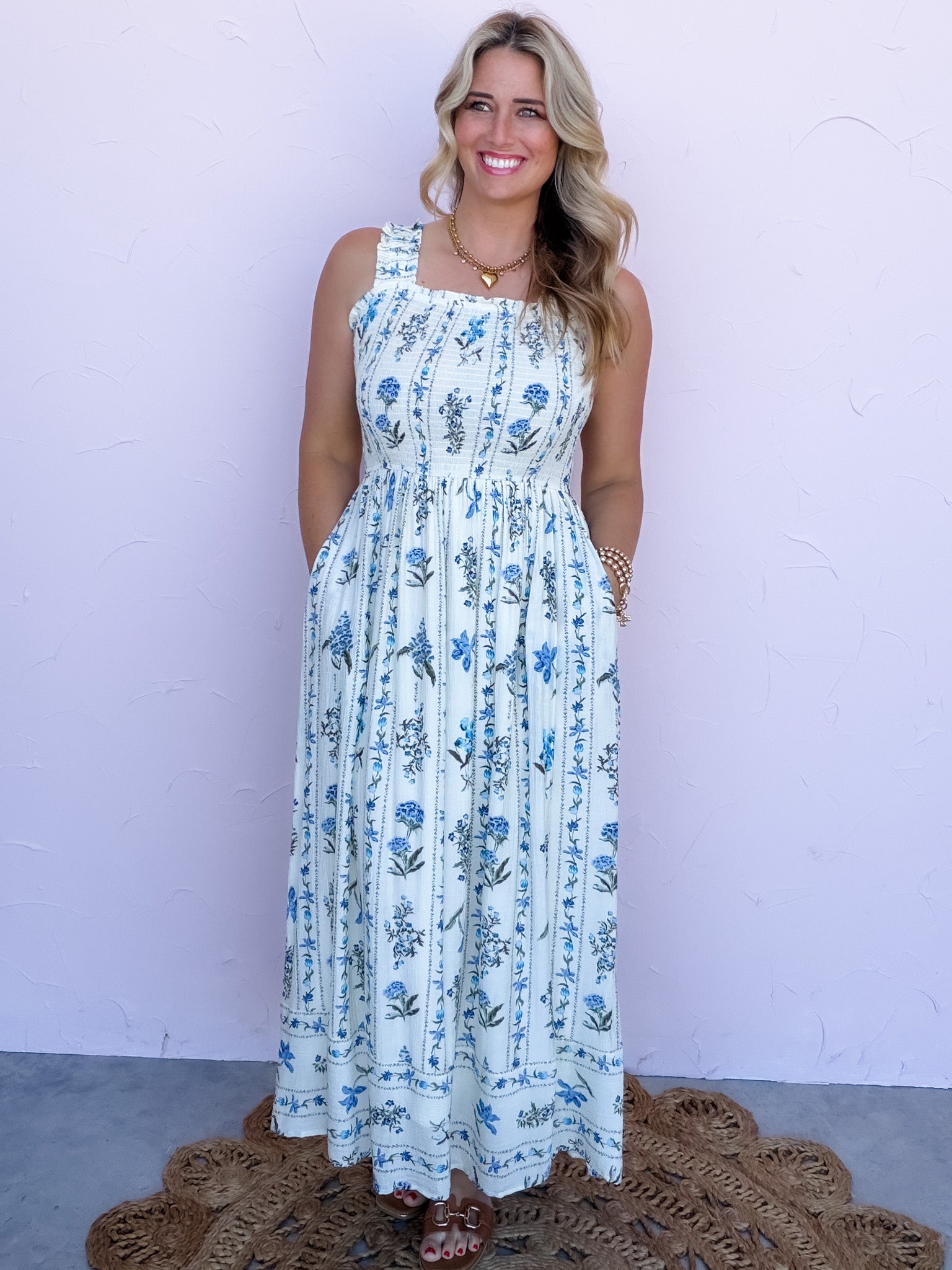 Ivey Indigo Petals Dress