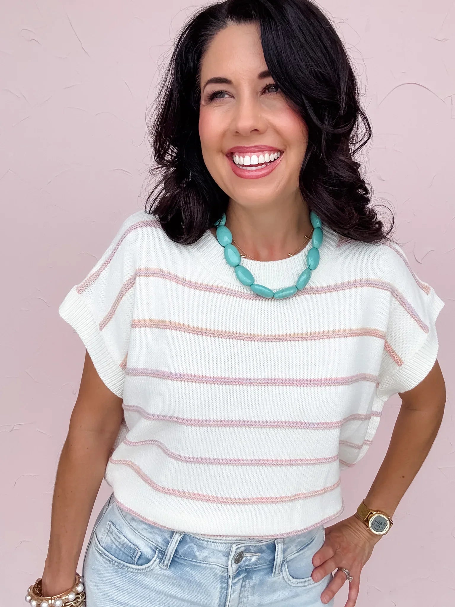 Taffy Candy Current Knit Top