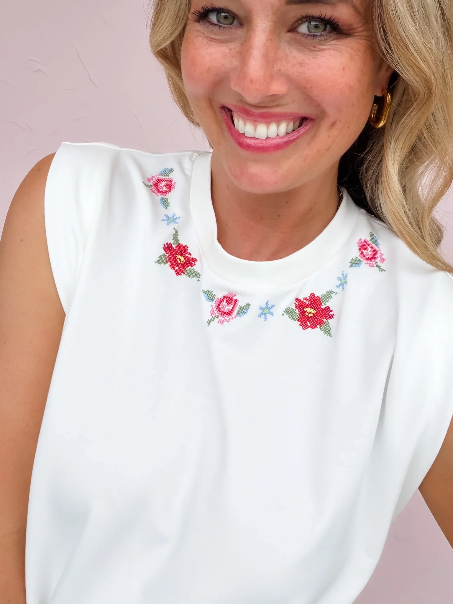 Cross Stitch Charm Top