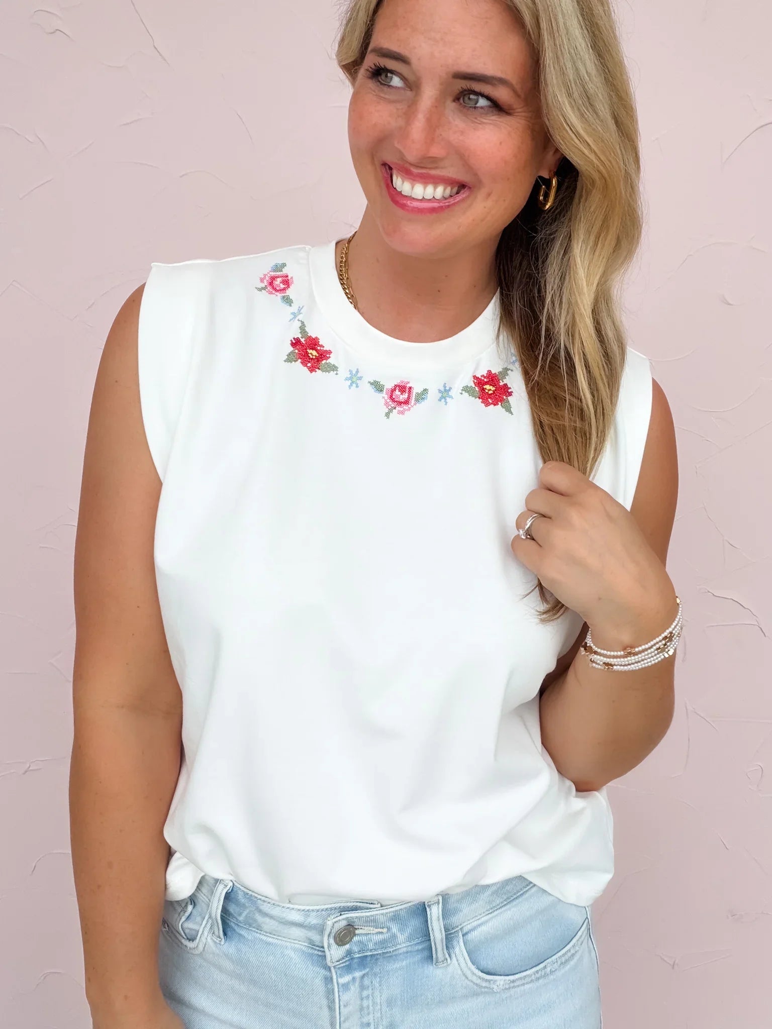 Cross Stitch Charm Top