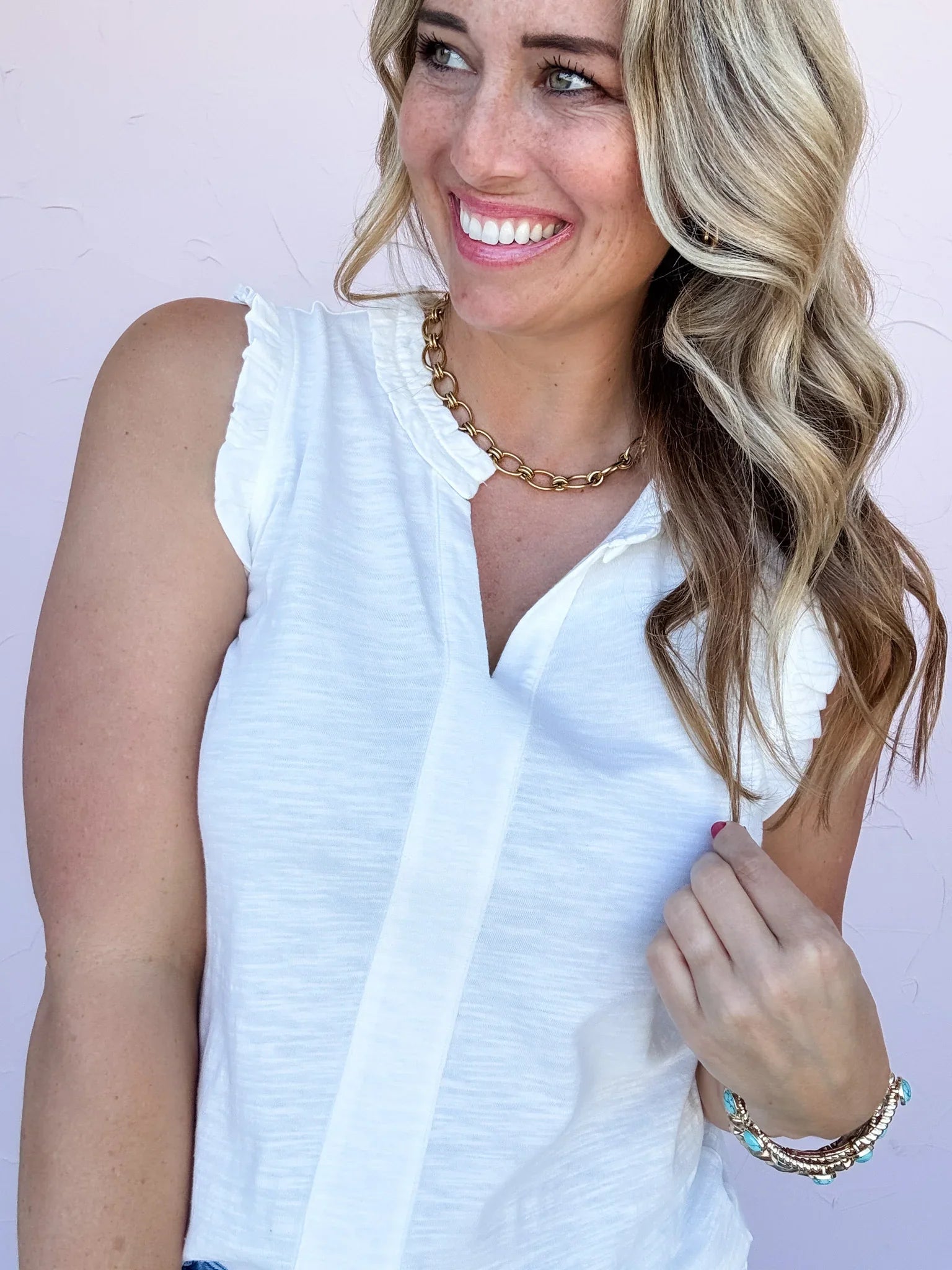 Clean Cut Ruffle Top - 50% Off