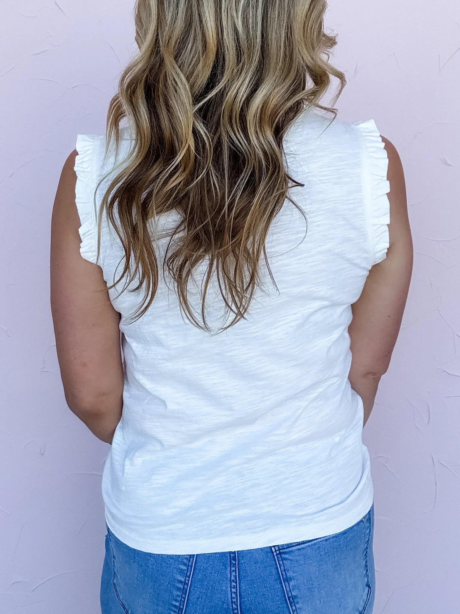 Clean Cut Ruffle Top - 50% Off