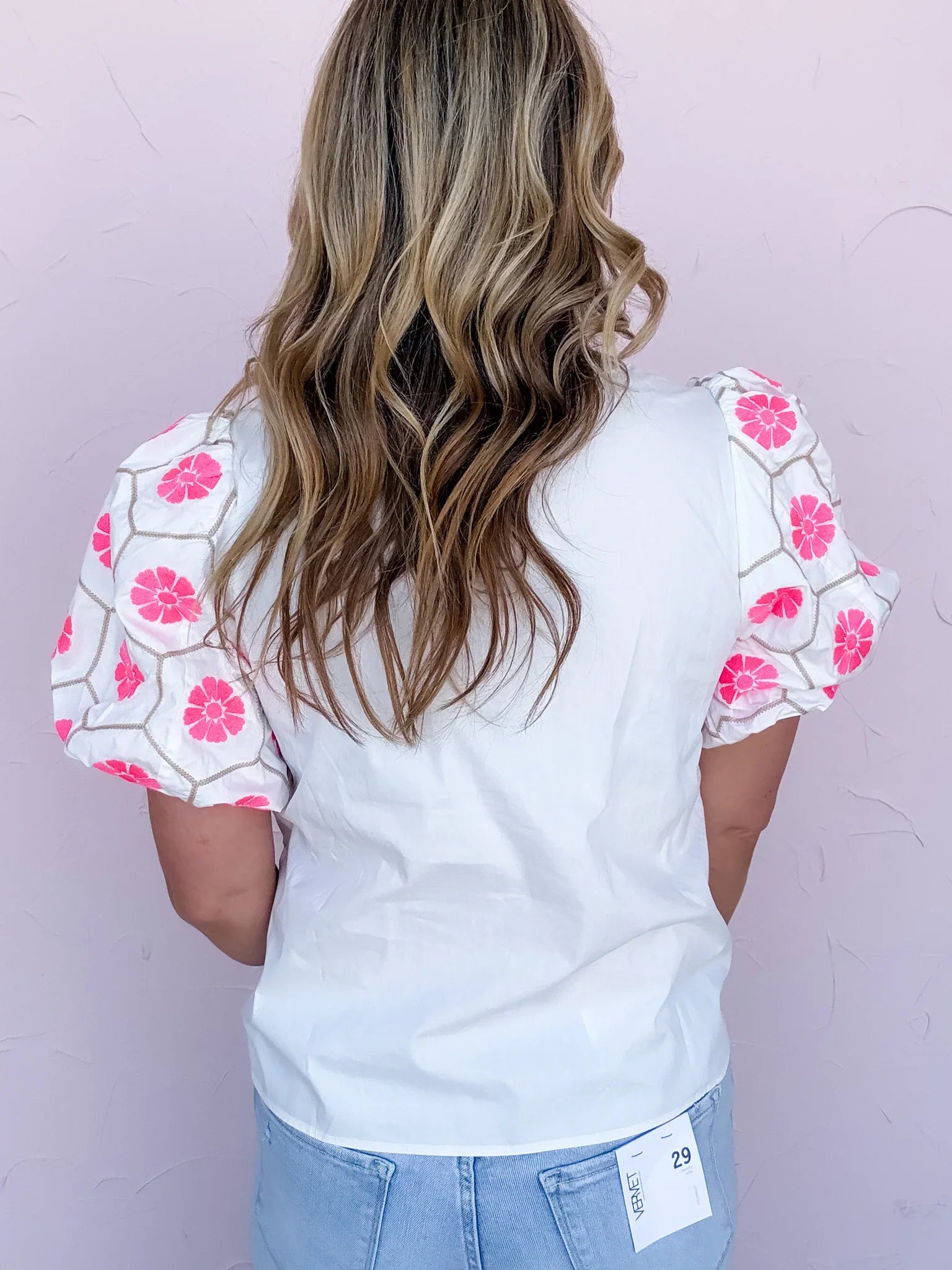 Lila Embroidered Top