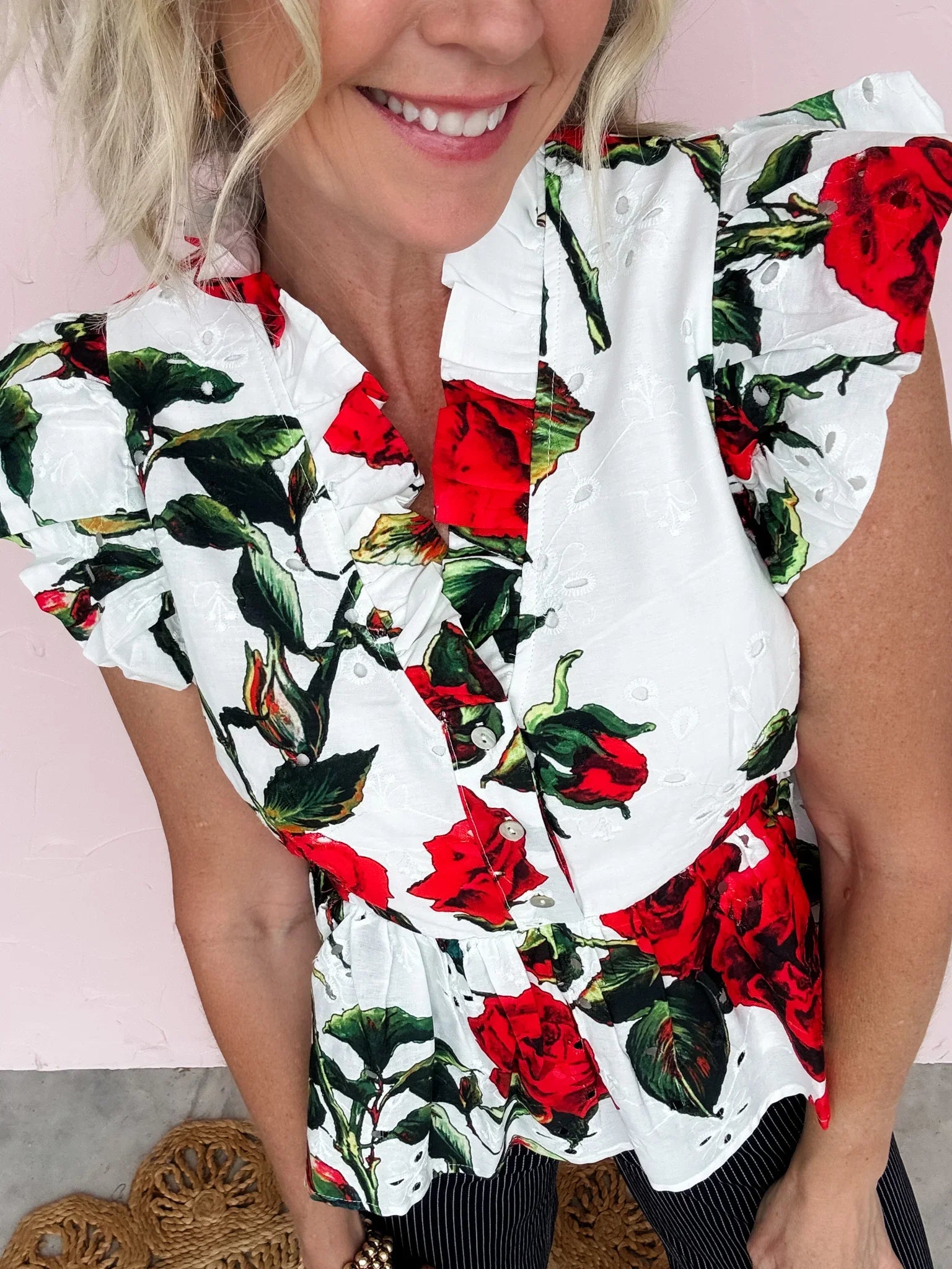 Painted Rose Garden Top
