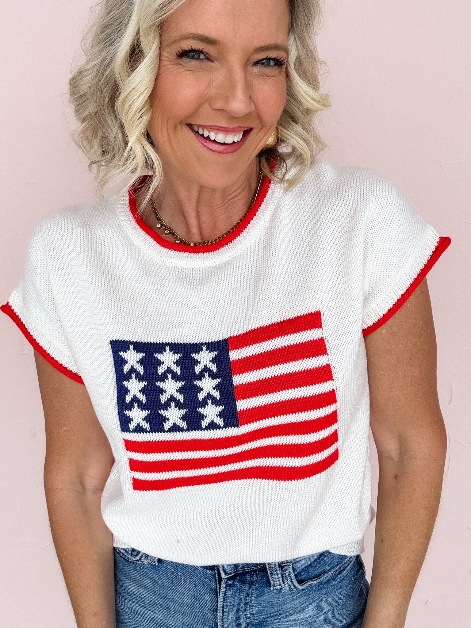 Flag Knit Top