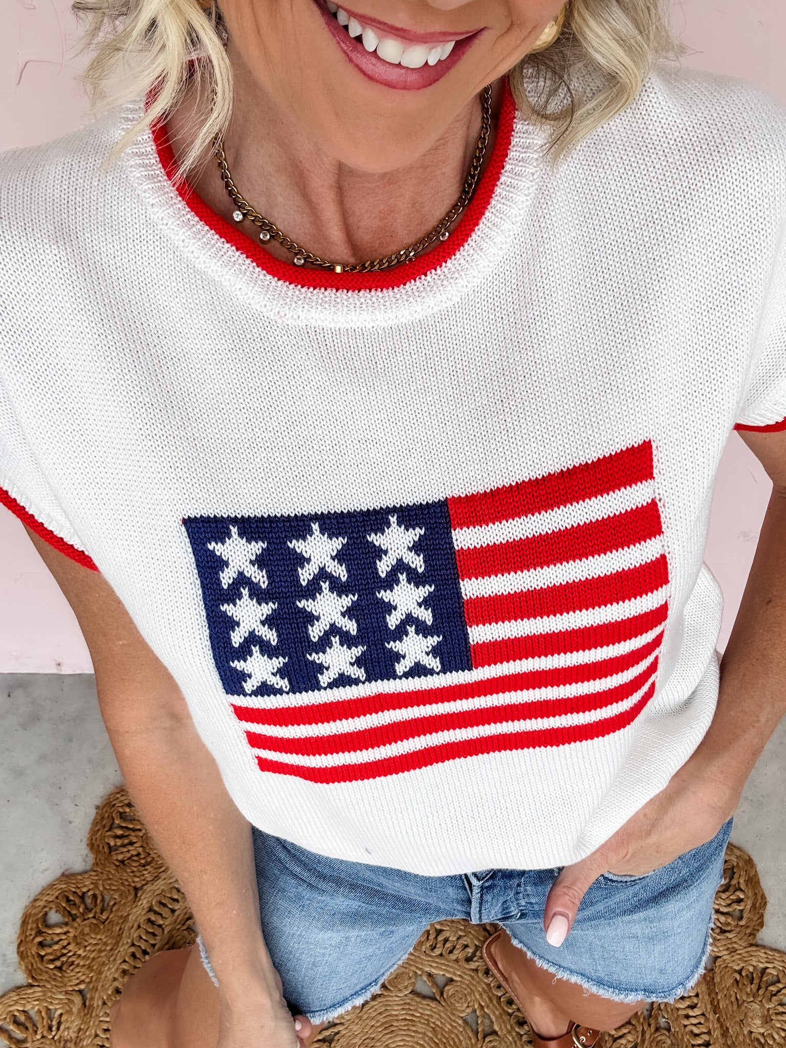 Flag Knit Top