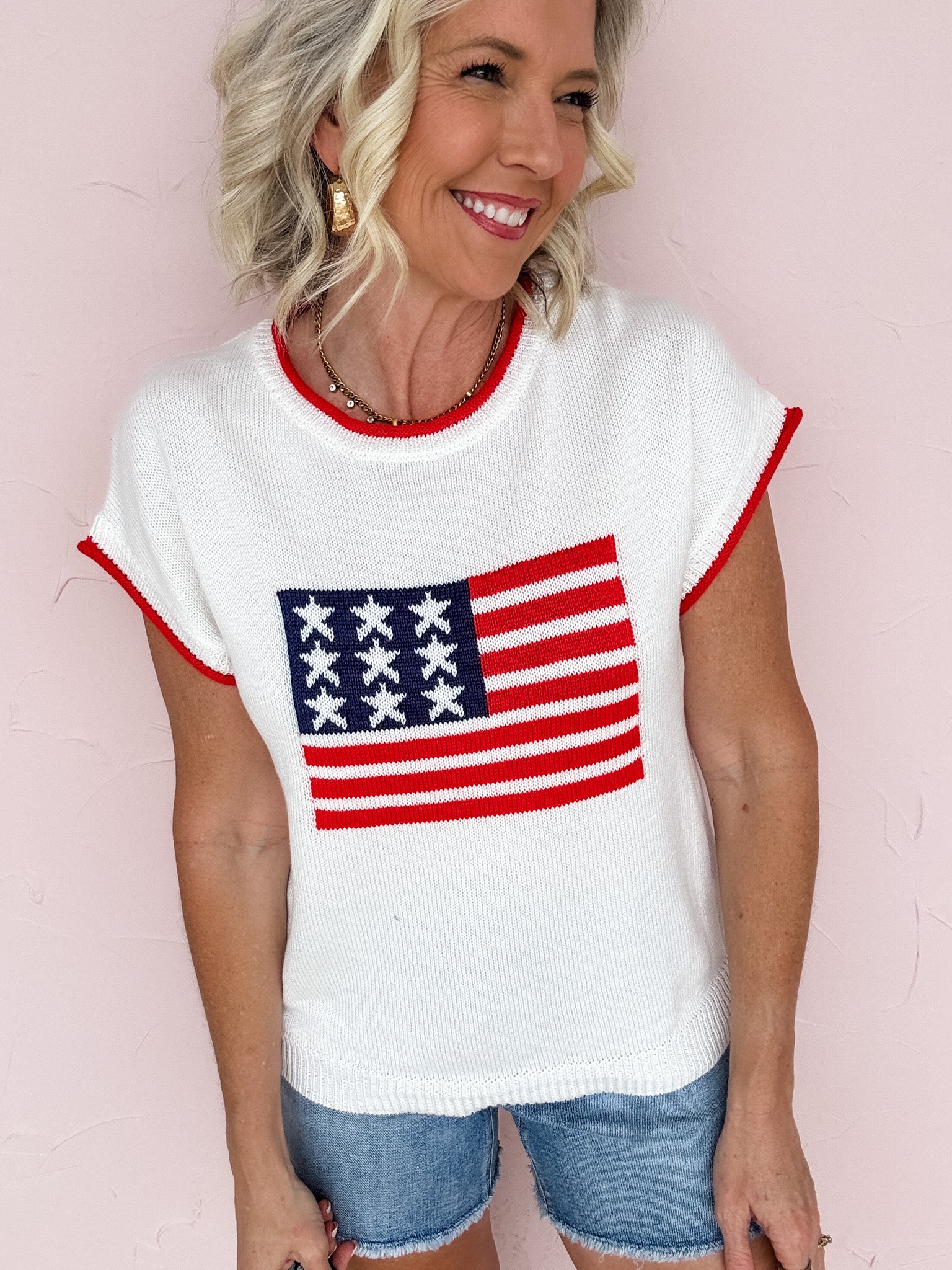 Flag Knit Top