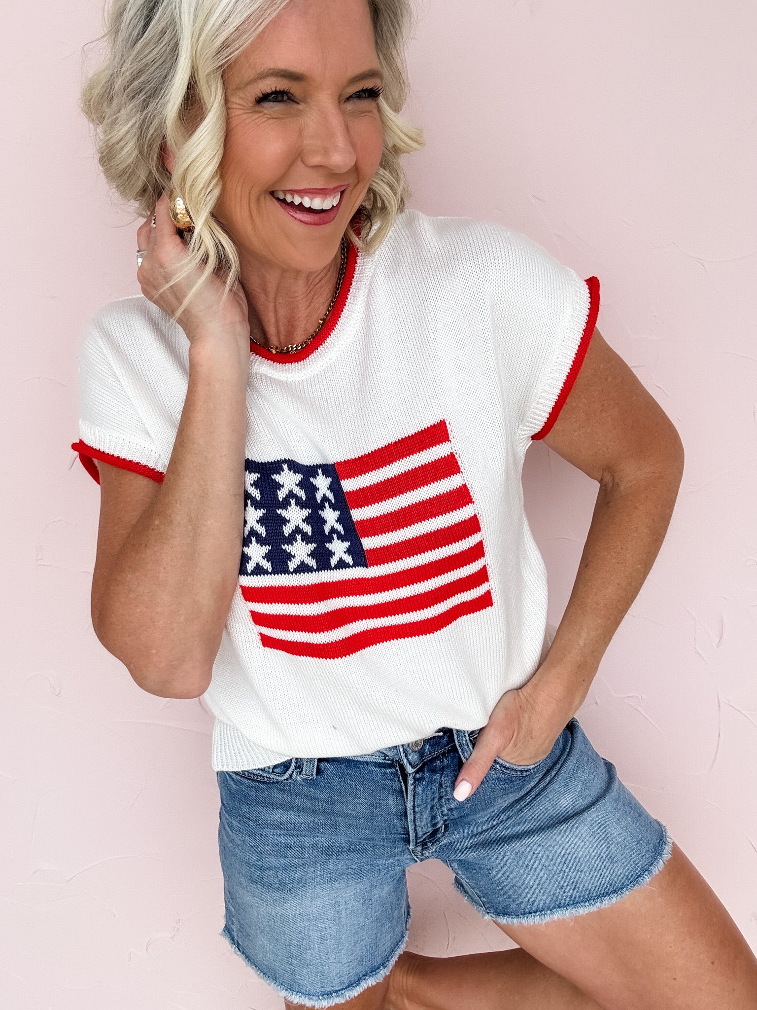 Flag Knit Top
